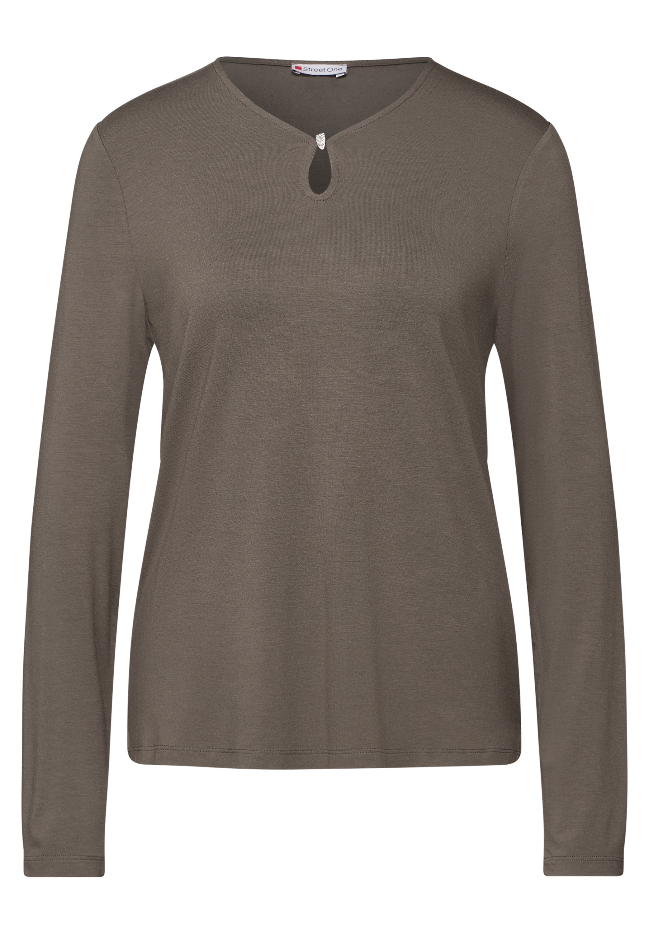 STREET ONE Langarmshirt, mit Seitlichen Einschlitzen am Saum