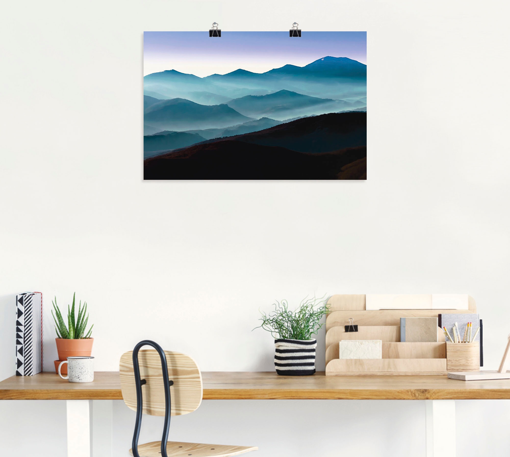 Artland Leinwandbild »Bergpanorama in Asturien«, Berge, (1 St.), auf Keilrahmen gespannt