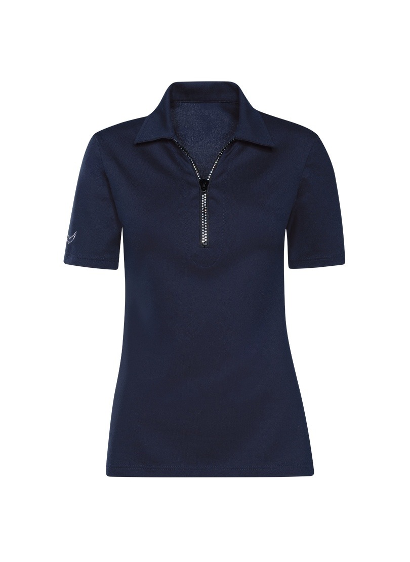 Trigema Poloshirt "TRIGEMA Slim Fit Poloshirt mit Kristallsteinen" 1 Stk. günstig online kaufen