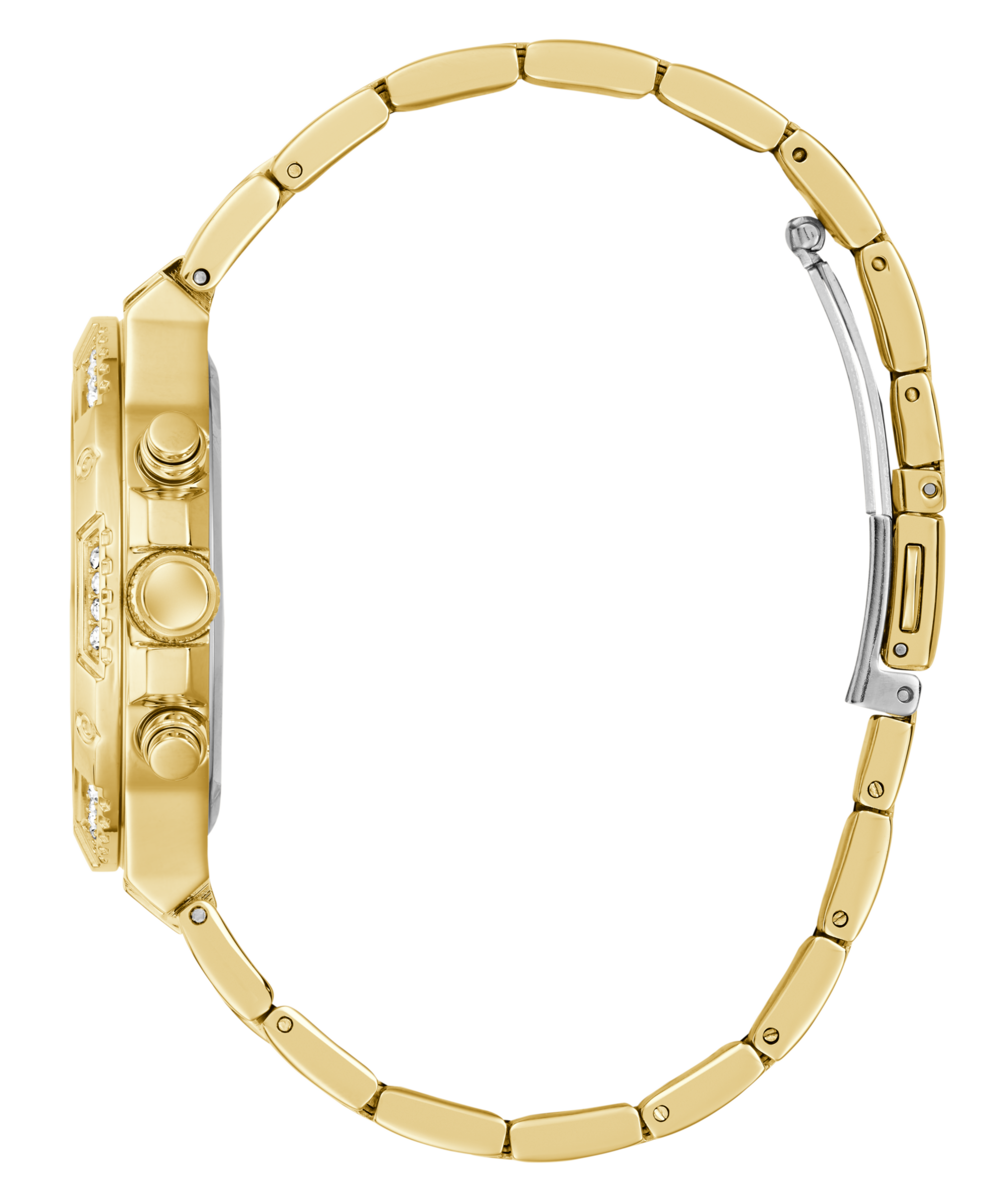 Guess Multifunktionsuhr »HARLOW« Quarzuhr, Armbanduhr, Damenuhr, Edelstahlarmband, Datum