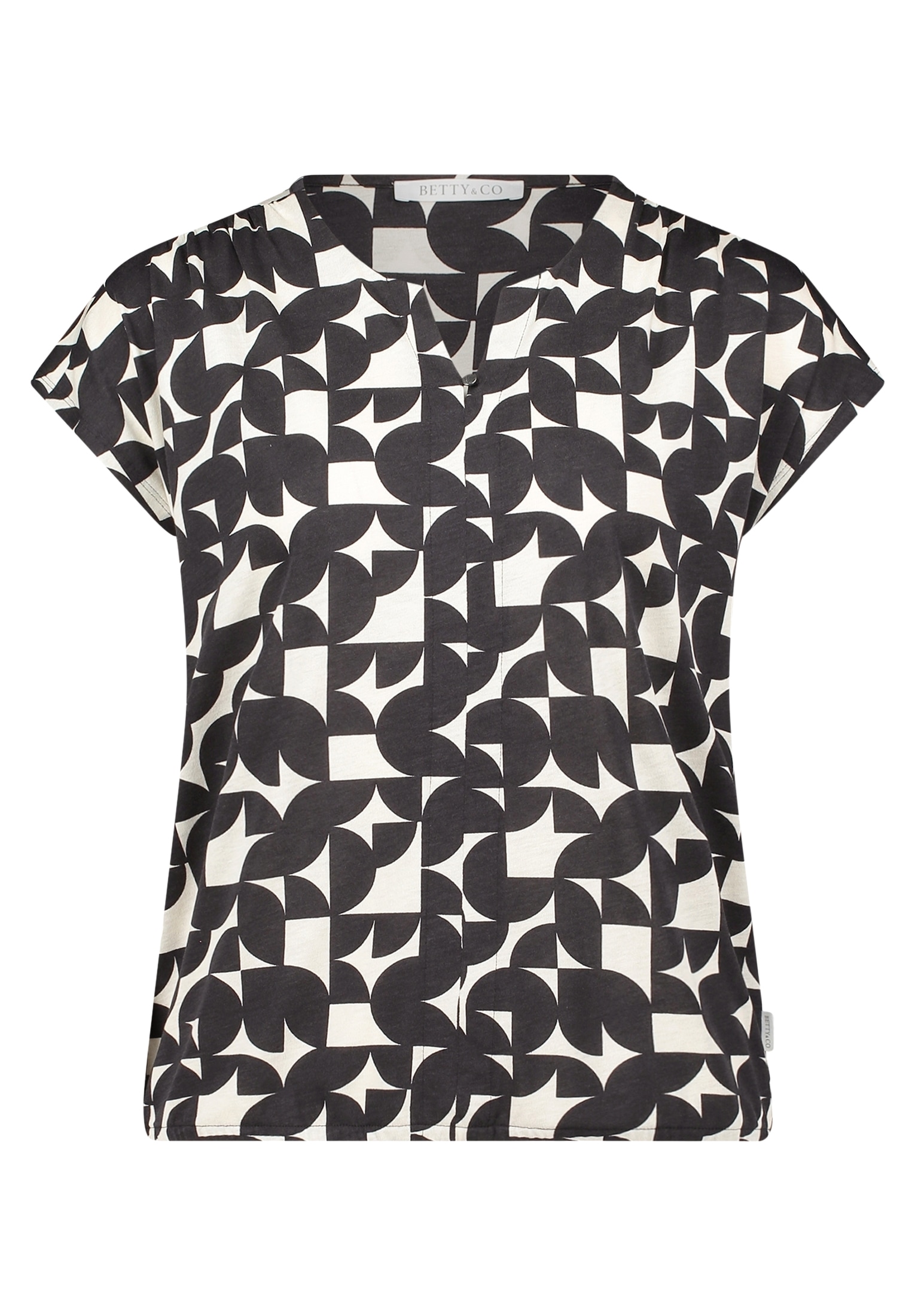 Betty&Co Kurzarmshirt »Damen mit Gummizug« 1