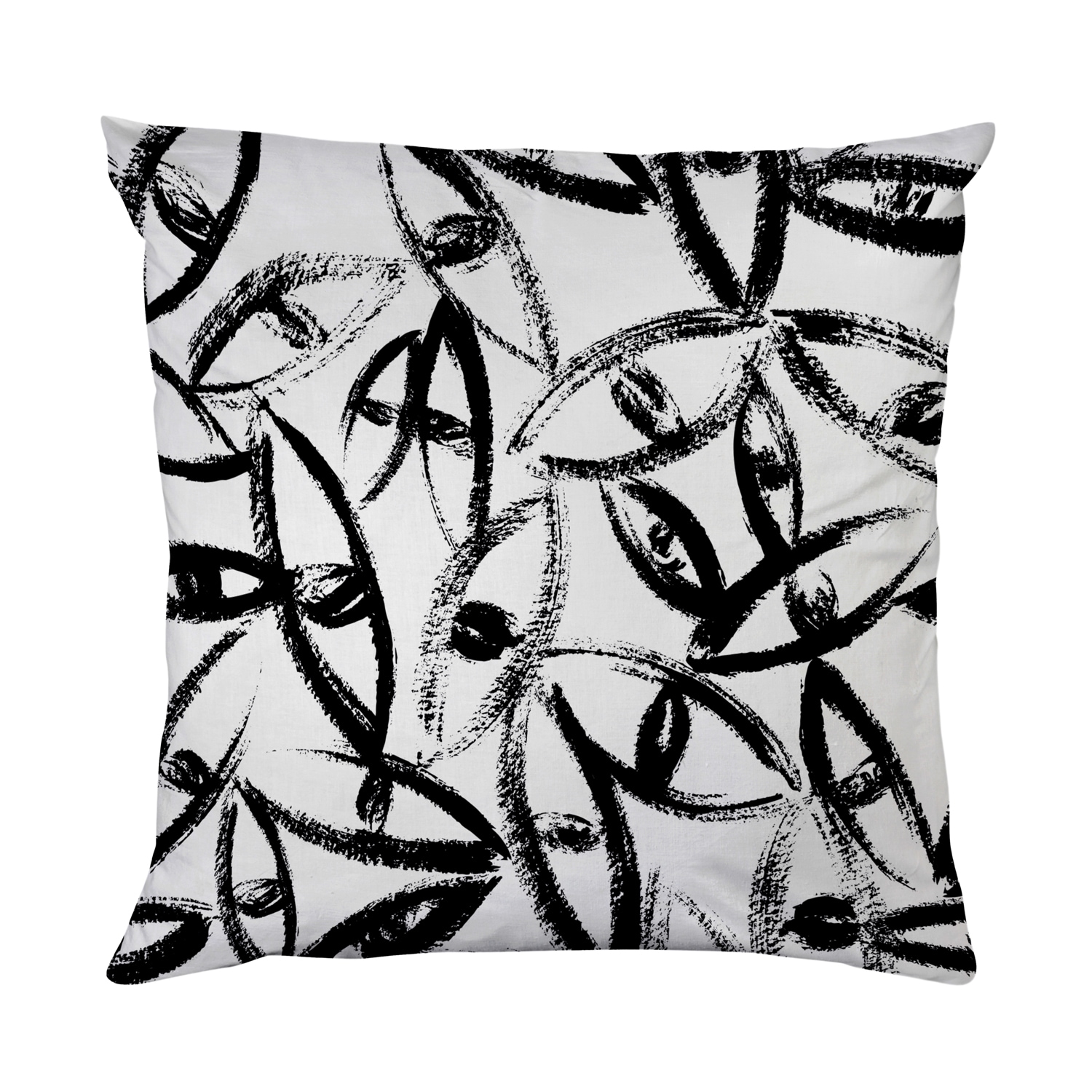 queence Dekokissen »Schwarz Weiß«, Beidseitig bedruckte Kissenhülle, Kissen 40x40cm, inkl. Reißverschluss