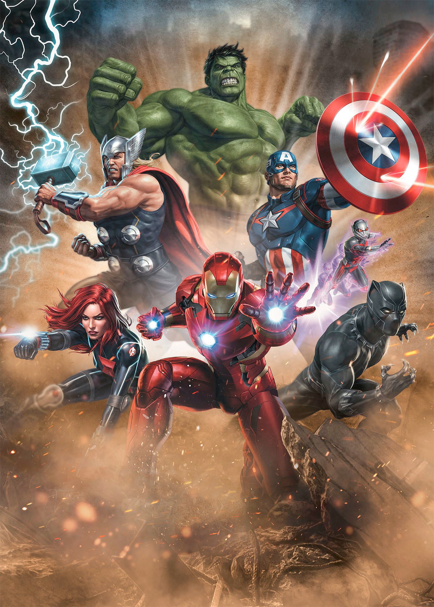 Vliestapete »Avengers Superpower«, 200x280 cm (Breite x Höhe)