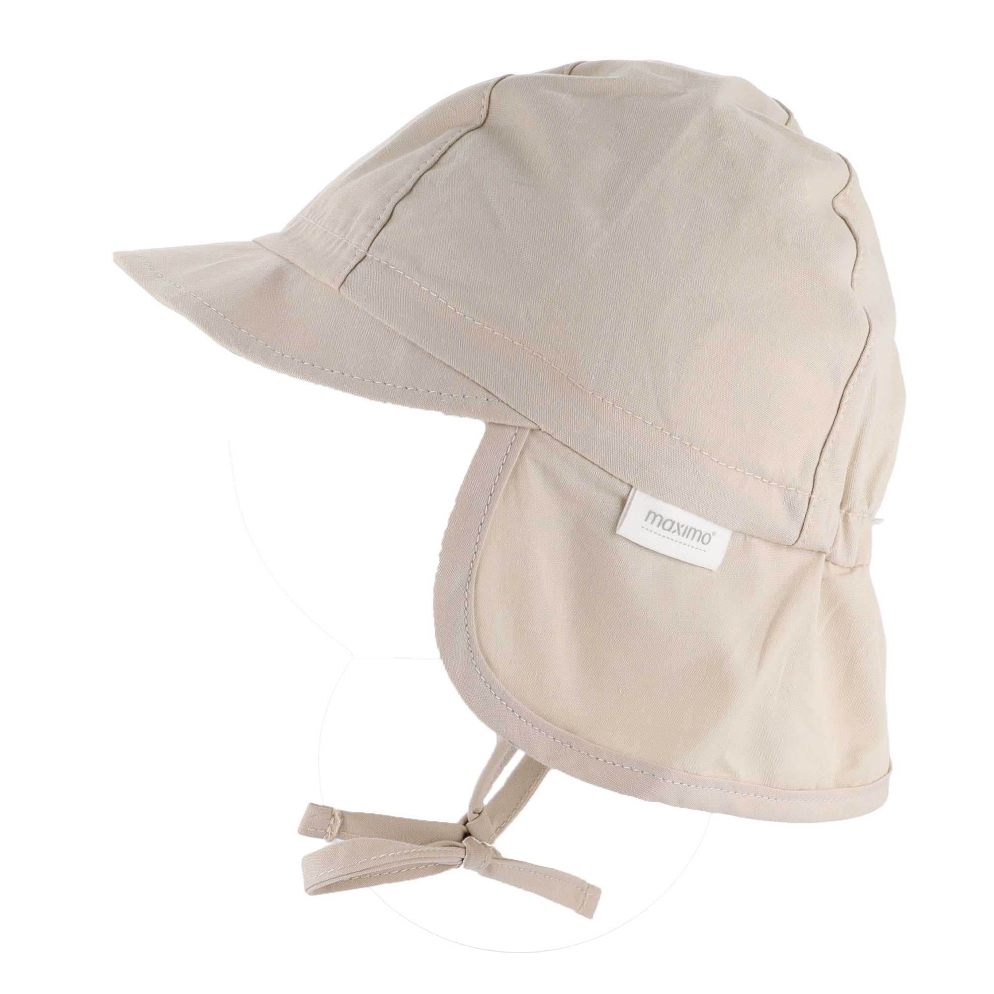 MAXIMO Schirmmütze 1 Stk. Beige, Popeline, Nackenschutz, Bindeband, Unisex