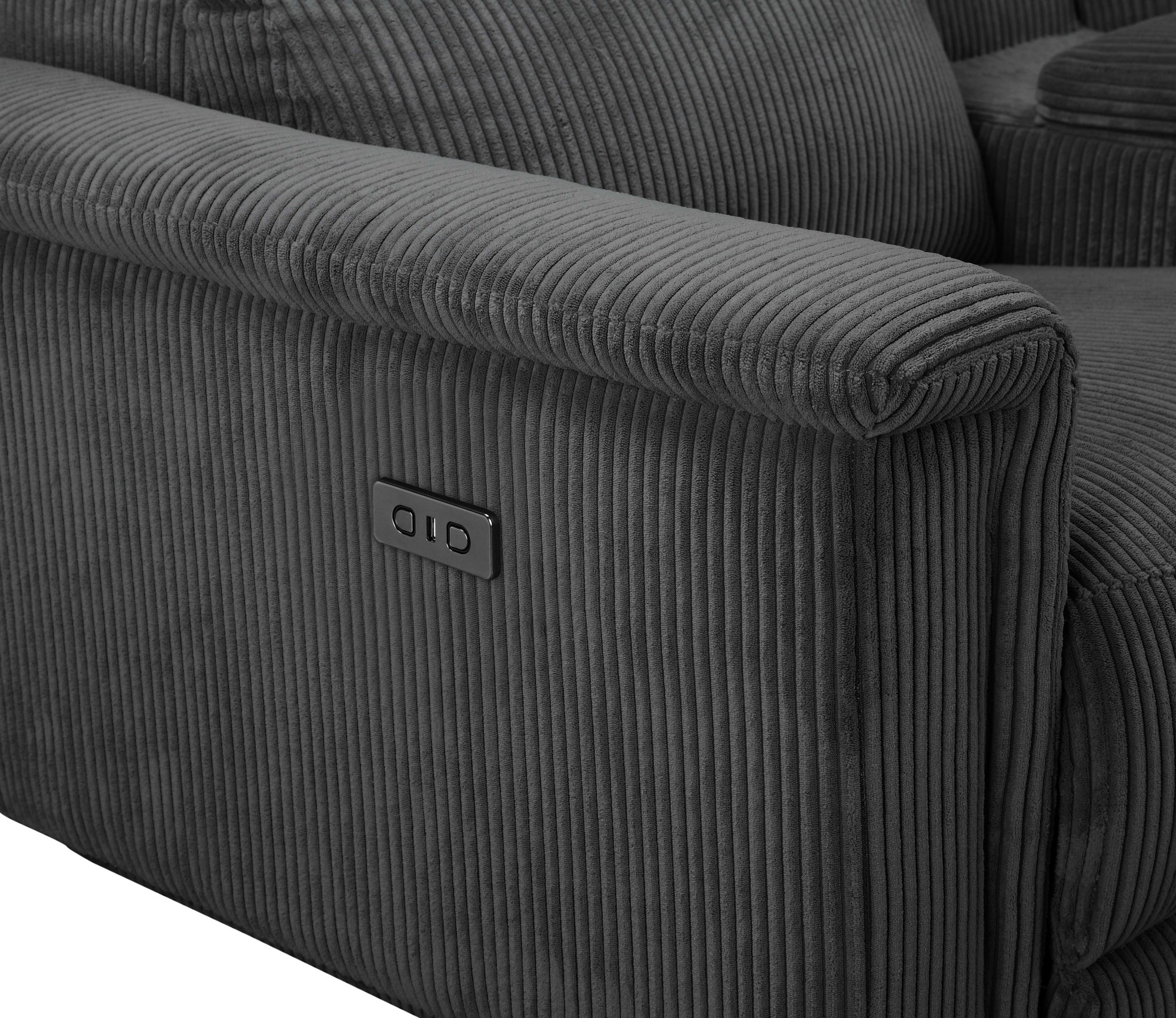 Places of Style 2-Sitzer »Lund in Cord, 2er-Kinosofa, TV-Sessel, Multimedia-Sofa, USB-A,«, m. elektrischer o. manueller Relaxfunktion, Getränkehalter u. Staufach