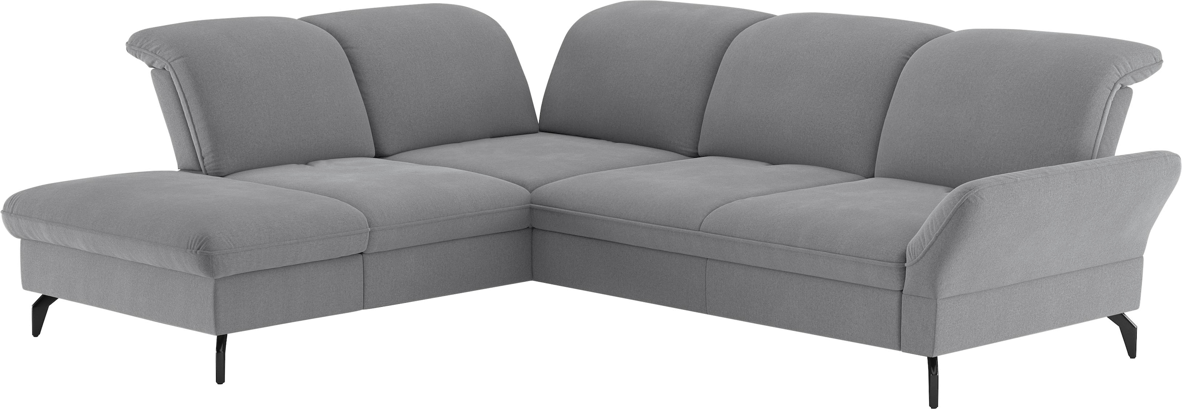 sit&more Ecksofa »Leandro L-Form«, Wahlweise mit Bett-, Kopfteil - und Armlehnfunktion, sowie Stauraum