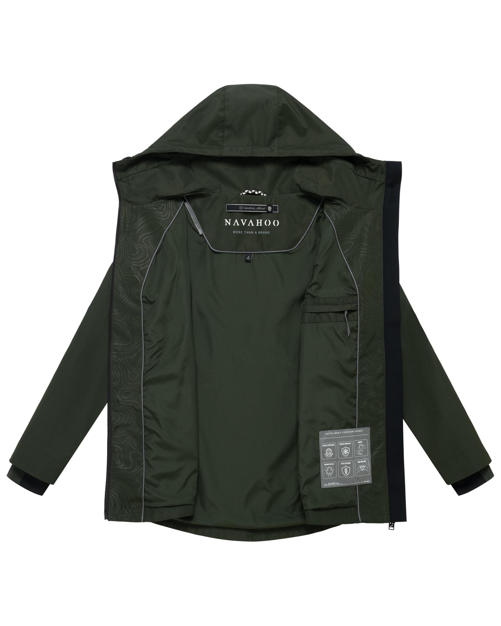 Navahoo Outdoorjacke »Blumentanz 14« mit Kapuze Übergangsjacke mit wasserdichtem Verschluss