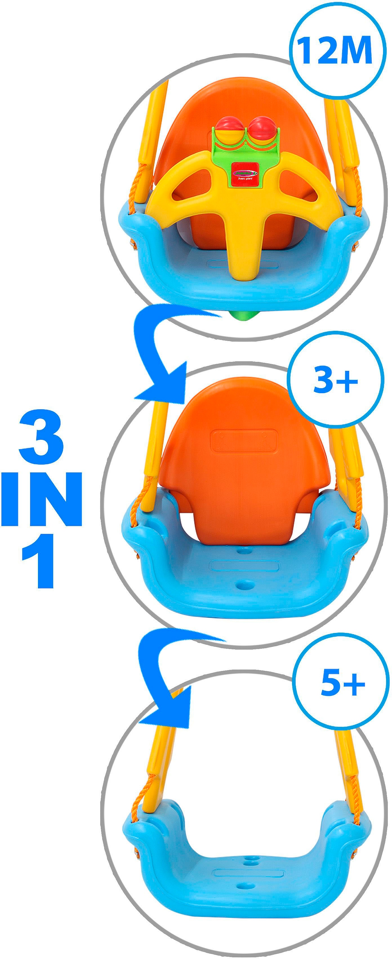 Jamara Babyschaukelsitz »Grow with me 3in1«, mit Sicherheitsbügel