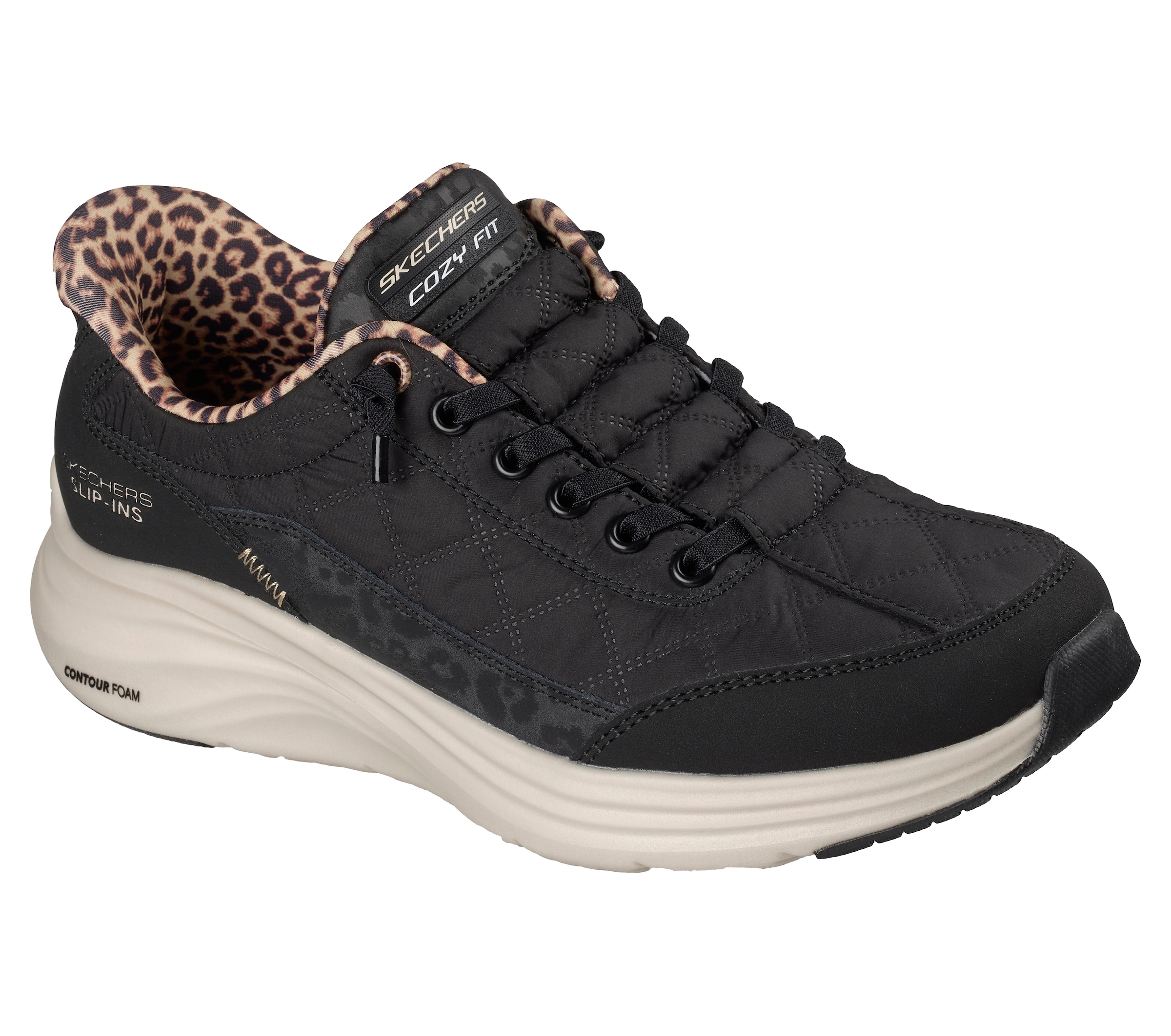 Skechers Slip-On Sneaker »CONTOUR FOAM-LEOPARD DREAM«  Schlupfschuh, Halbschuh, Freizeitschuh mit Animal-Print