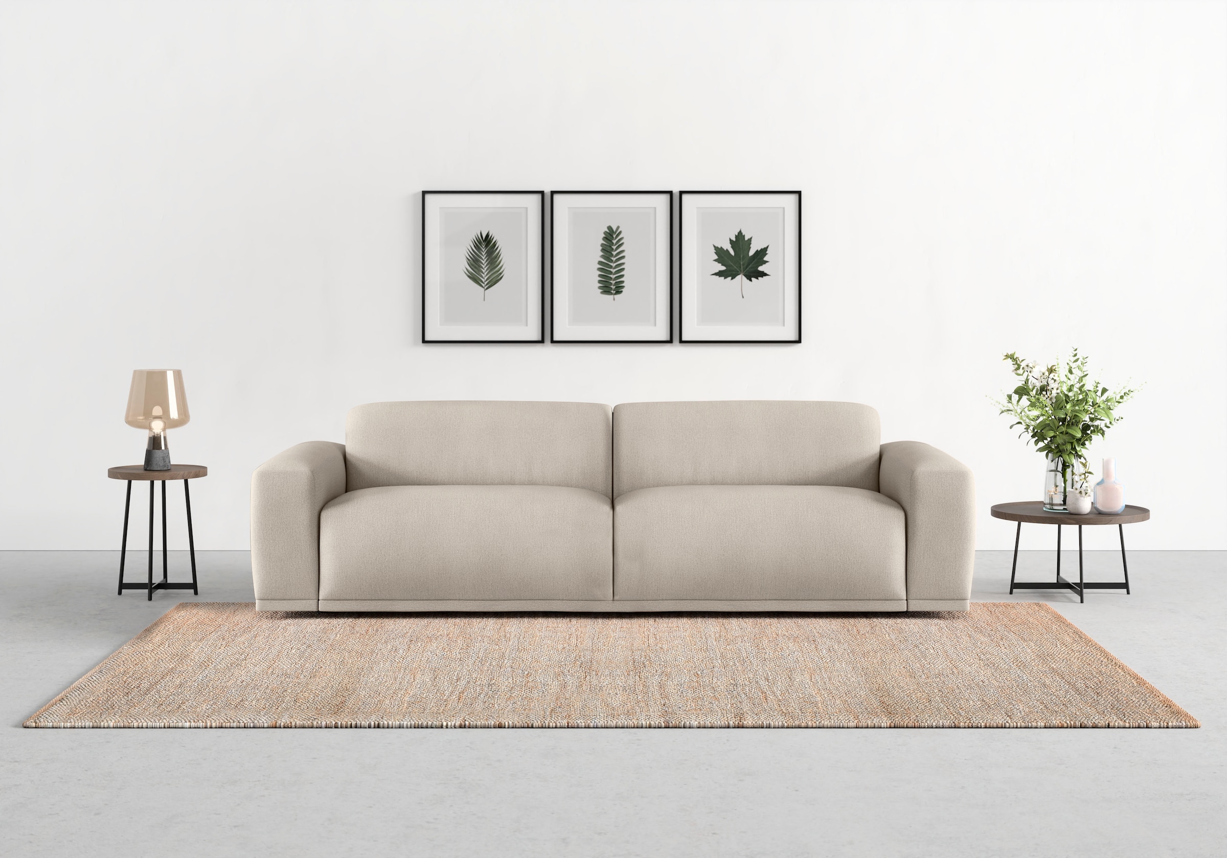 TRENDMANUFAKTUR Big-Sofa "Braga, mit hochwertigem Kaltschaum, Megasofa, in Cord erhältlich", modernes Big-Sofa, Couch mi