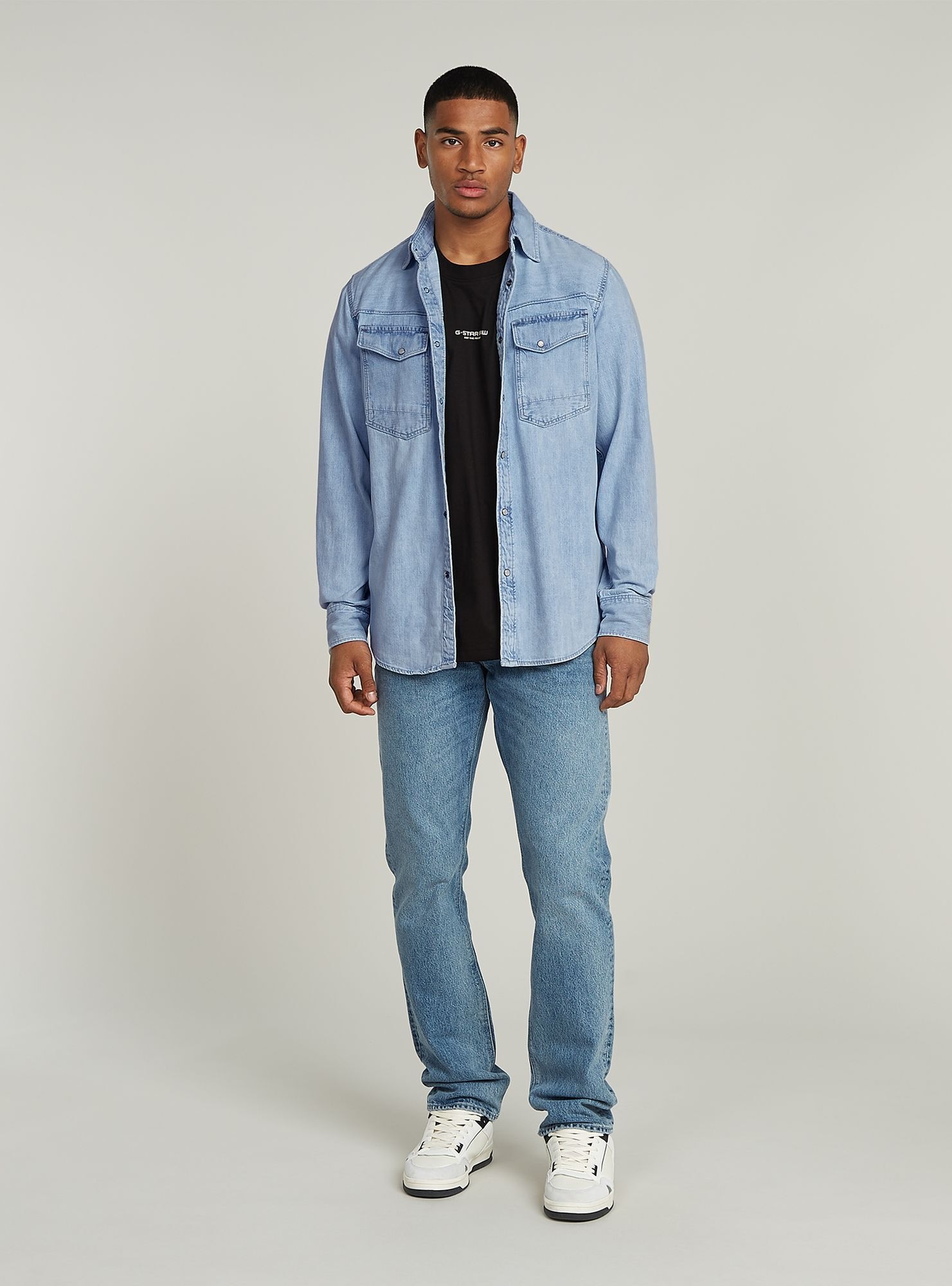 G-STAR Langarmshirt »Dakota Slim Denim Hemd«