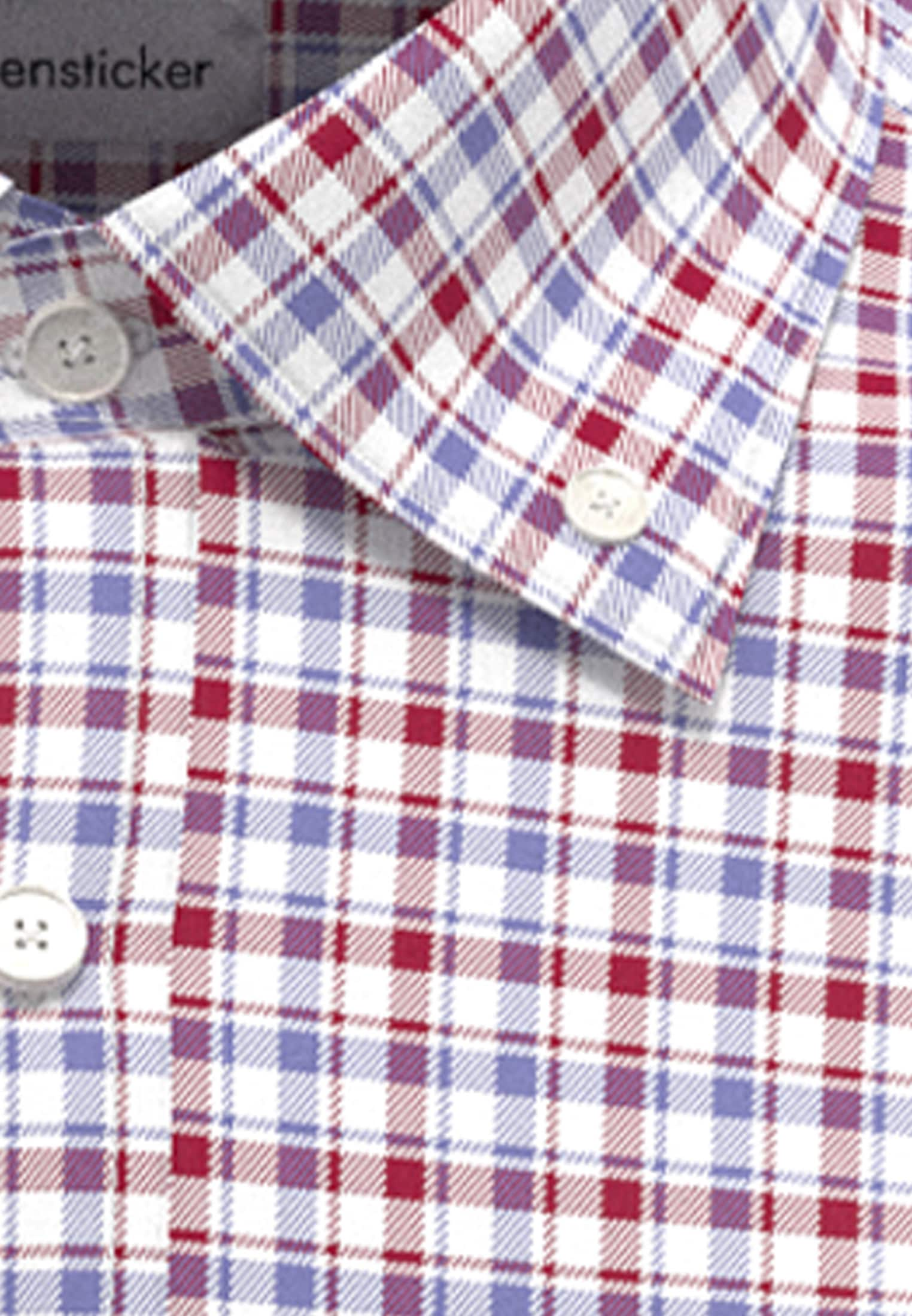 seidensticker Businesshemd »Regular«, Regular Kurzarm Button-Down-Kragen Karo