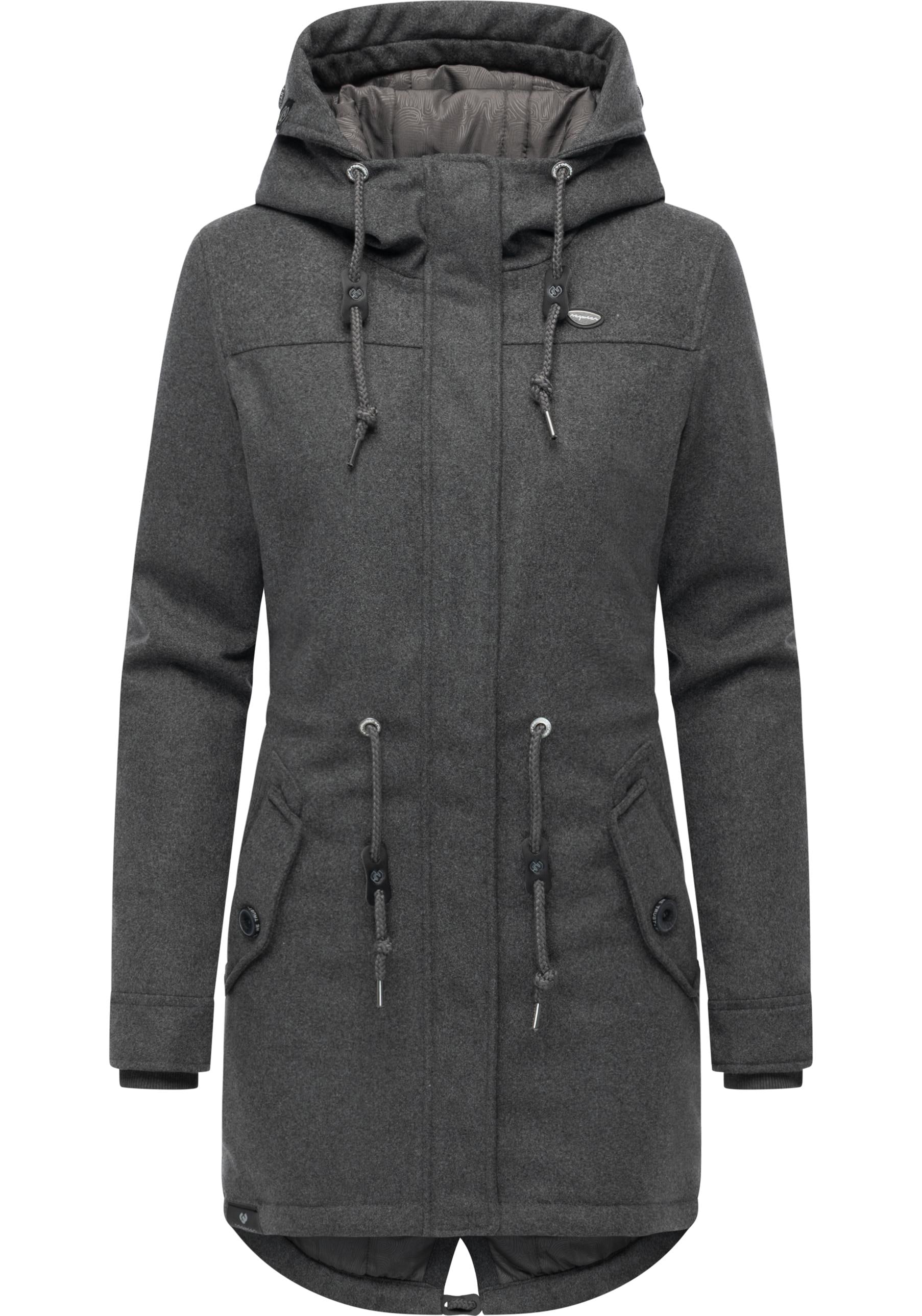 Ragwear Wintermantel »Ellba Coat A YOUMODO« Warmer Damen Winterparka mit großer Kapuze