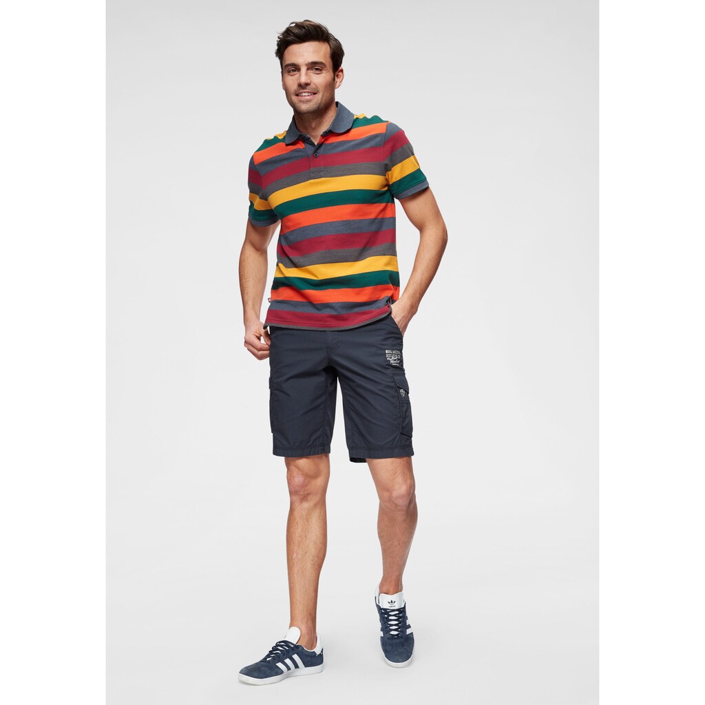 Rhode Island Poloshirt, mit Multicolour Ringel