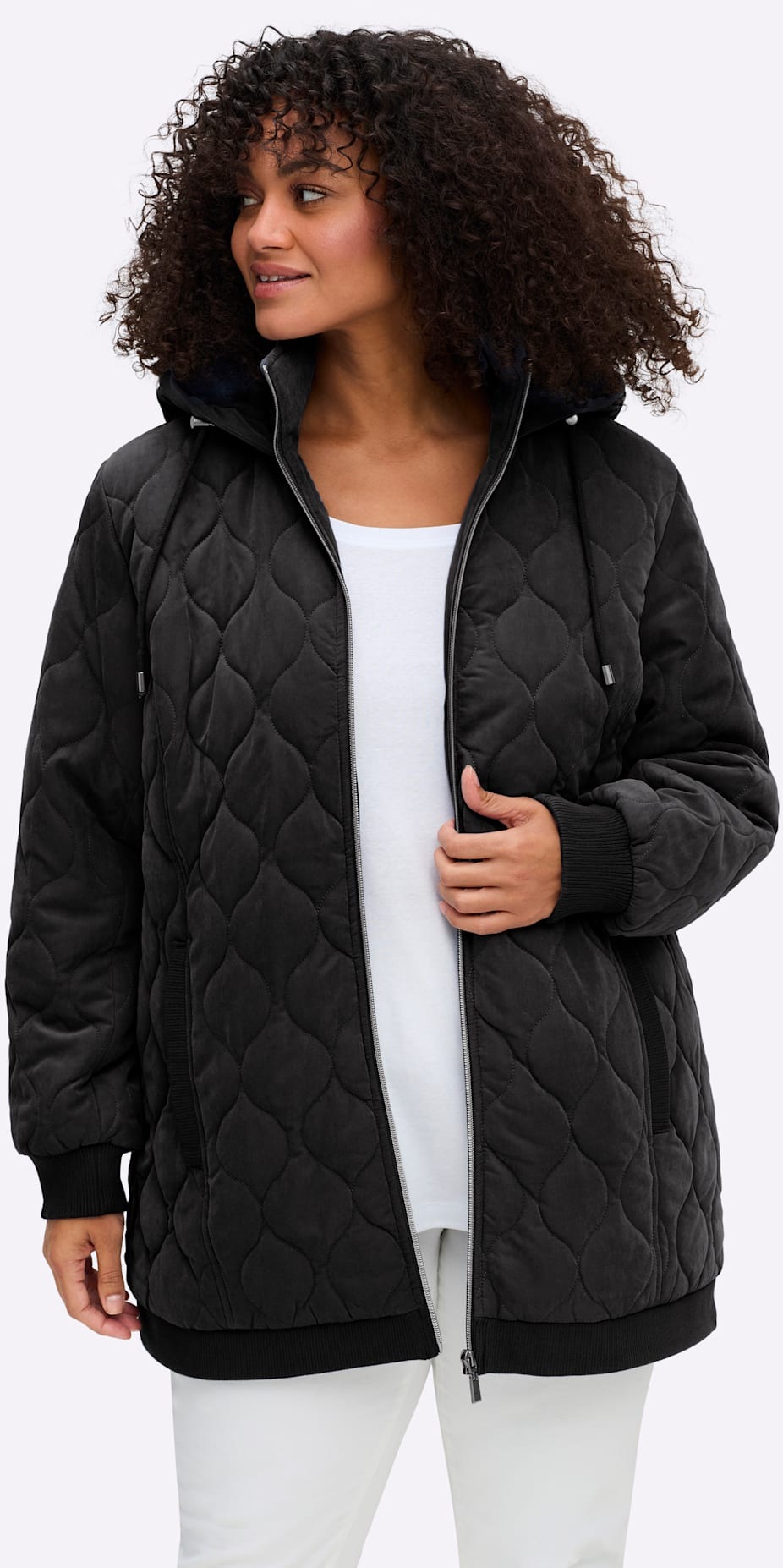 Sheego Blouson mit Kapuze