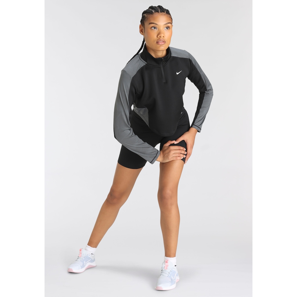 Nike Trainingsshirt »Dri-FIT Femme Women's Half-Zip Long Sleeve Cropped Top«