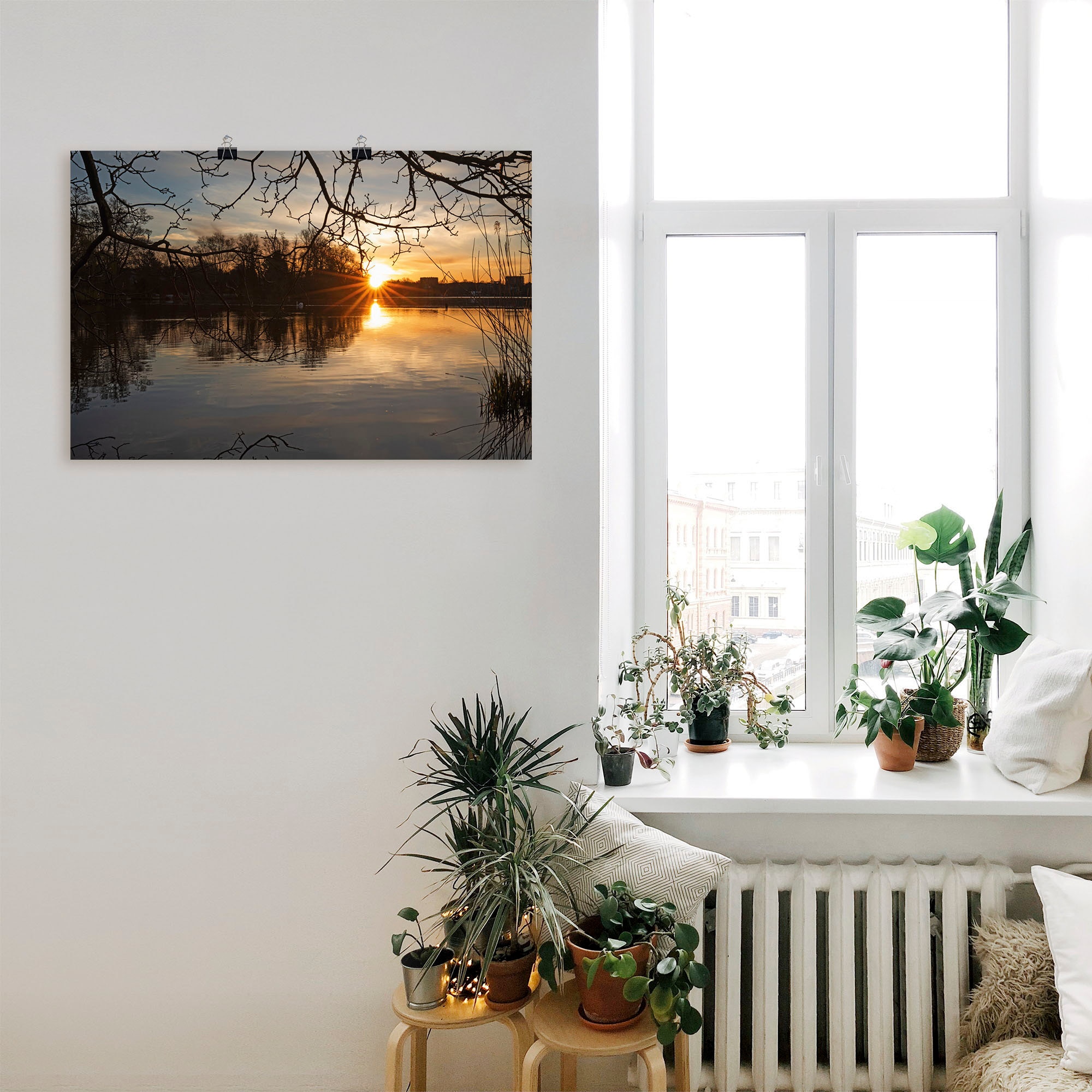 Artland Wandbild »Morgenzauber Wakenitz Lübeck«, Seebilder, (1 St.), als Alubild, Outdoorbild, Leinwandbild, Poster in verschied. Größen