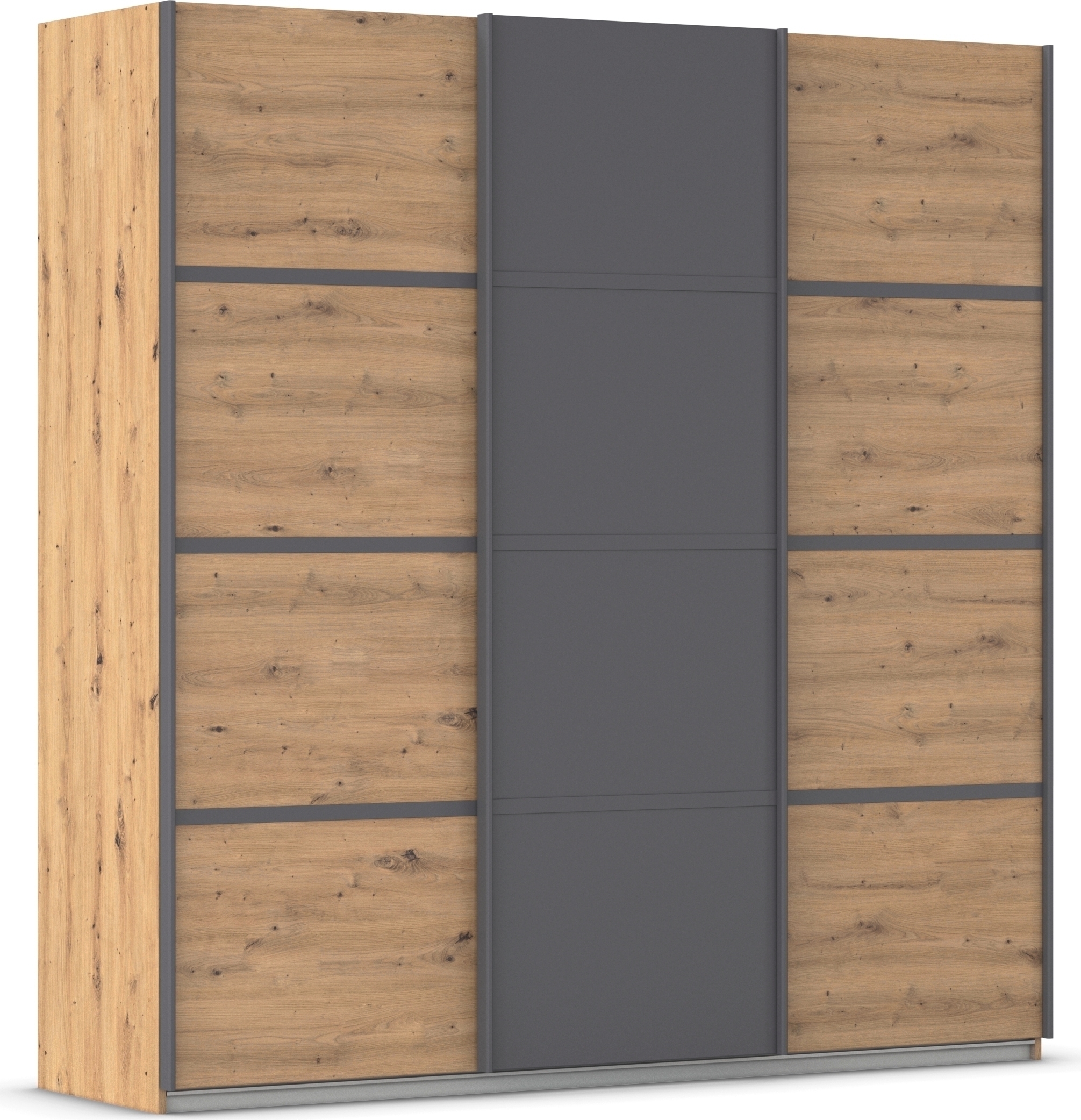 OTTO home Kleiderschrank "Mehrzweckschrank Aktenschrank Möbel Mietswohnung Schlafzimmer AVOLA" 3 verschiedene Ausstattungen BASIC/CLASSIC/PREMIUM (inkl. SOFT-CLOSE), mit eleganten Zierleisten in Chrom, Schwarz oder Weiß MADE IN GERMANY