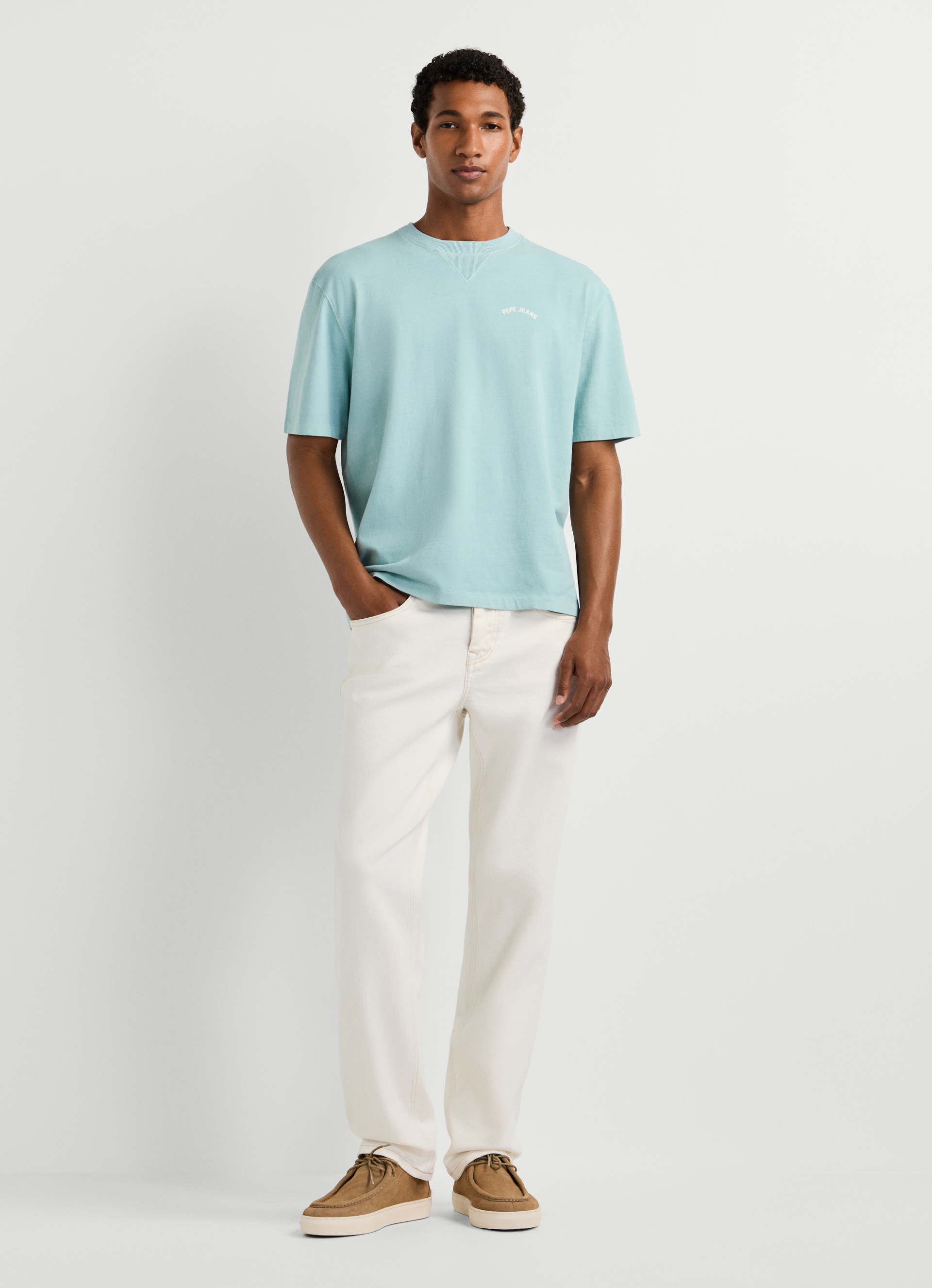 Pepe Jeans T-Shirt »JOHN TEE« mit V-Naht am Rundhals