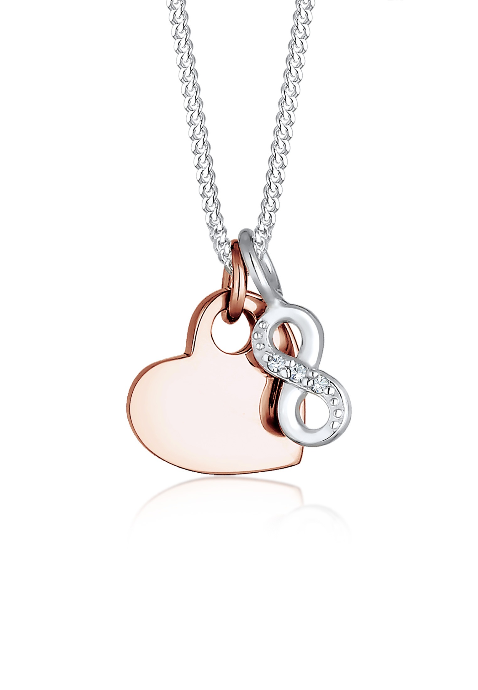Elli Ohrringe Damen Herz Liebe mit Kristalle in 925 Sterling Silber