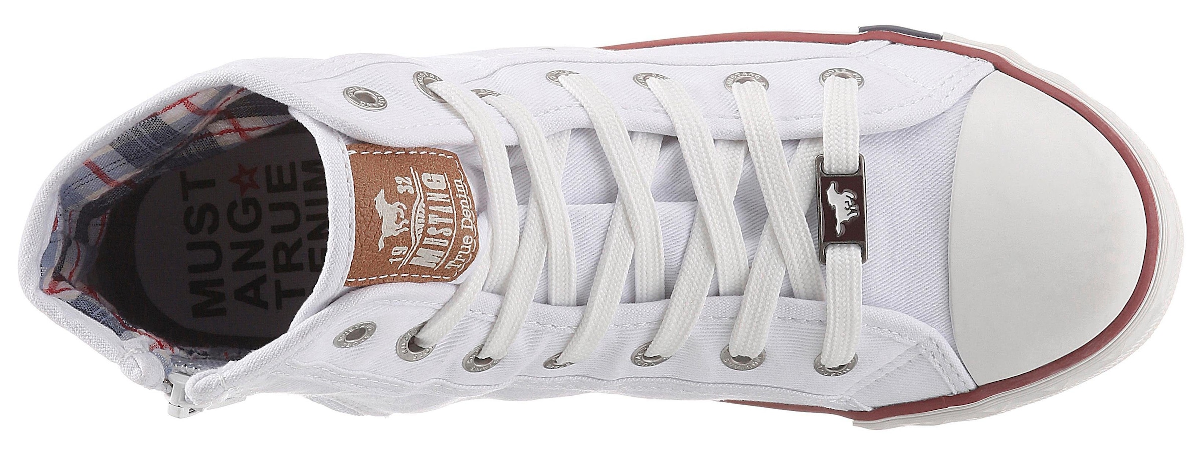Mustang Shoes Sneaker, High Top-Sneaker, Schnürschuh mit Label in der Laufsohle