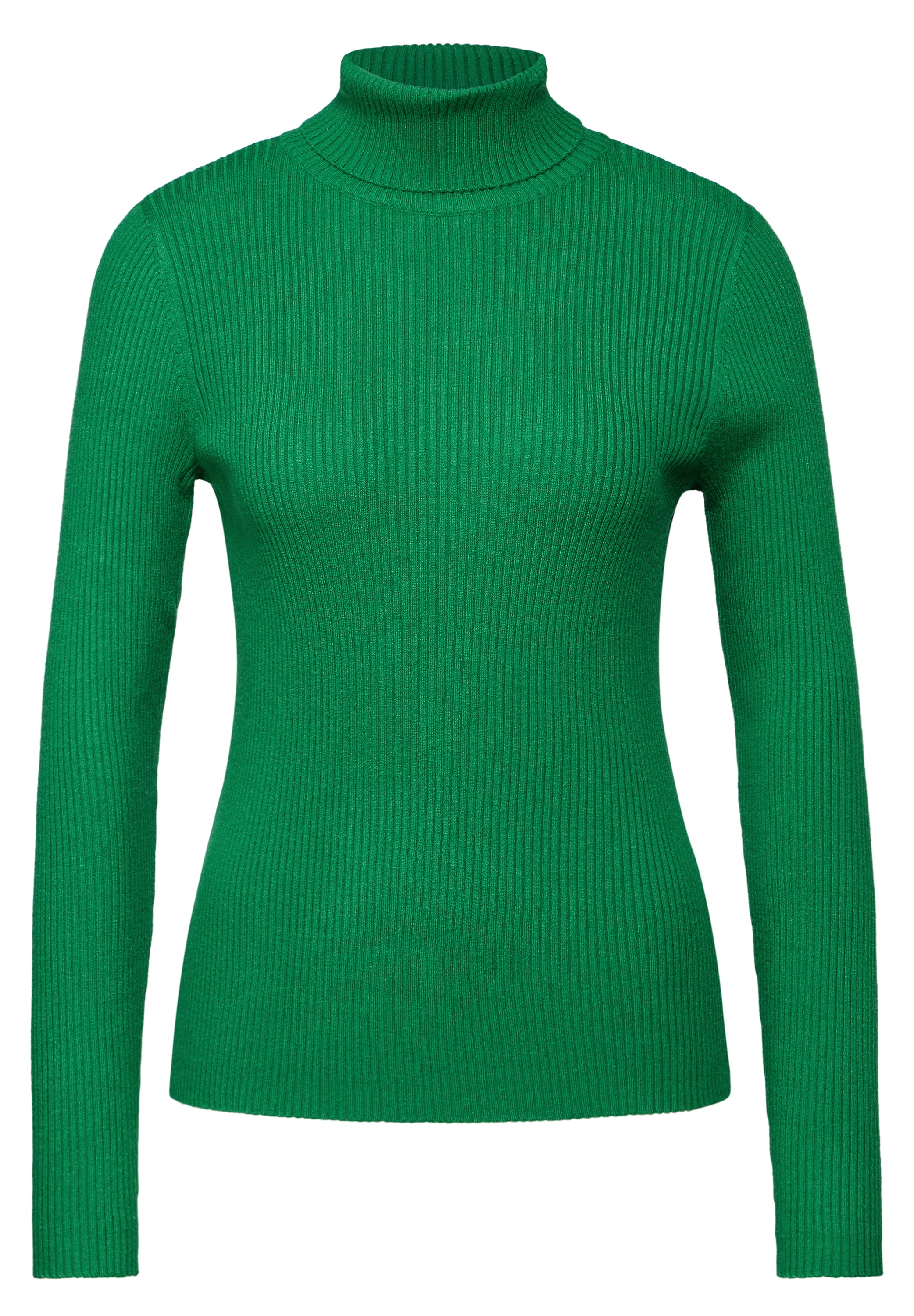 STREET ONE Rollkragenpullover, mit Rippstrick-Struktur