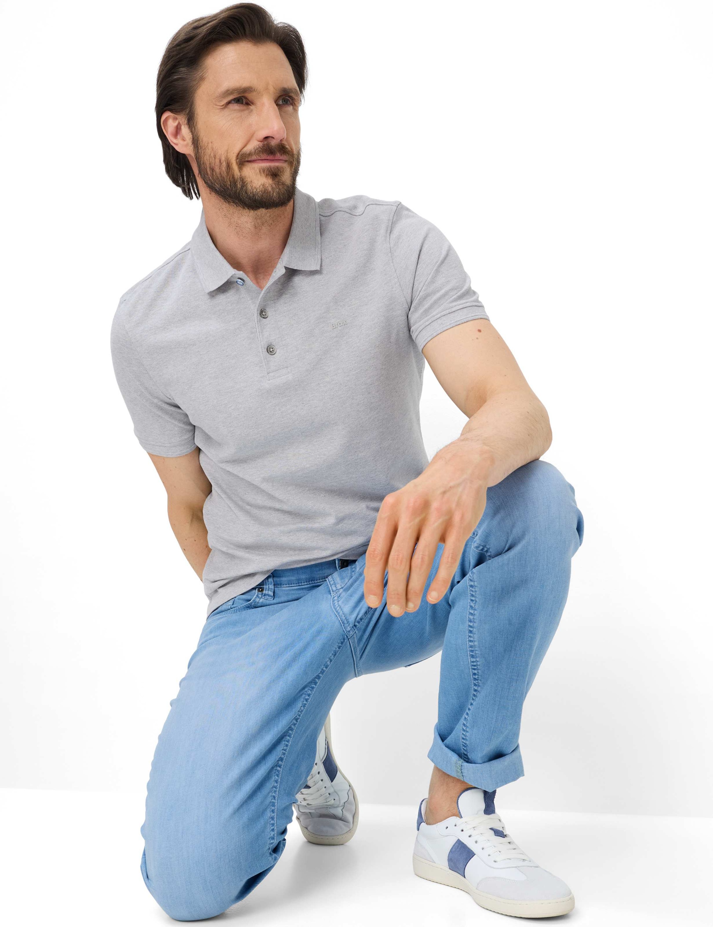 5-Pocket-Jeans EUREX BY BRAX "Style LUKE", Herren, Gr. 26U, Unterbauchgrößen, bleached, Denim/Jeans, 73% Baumwolle, 19% Polyester, 6% Elastomultiester, 2% Elasthan, Jeans 5-Pocket-Jeans 3