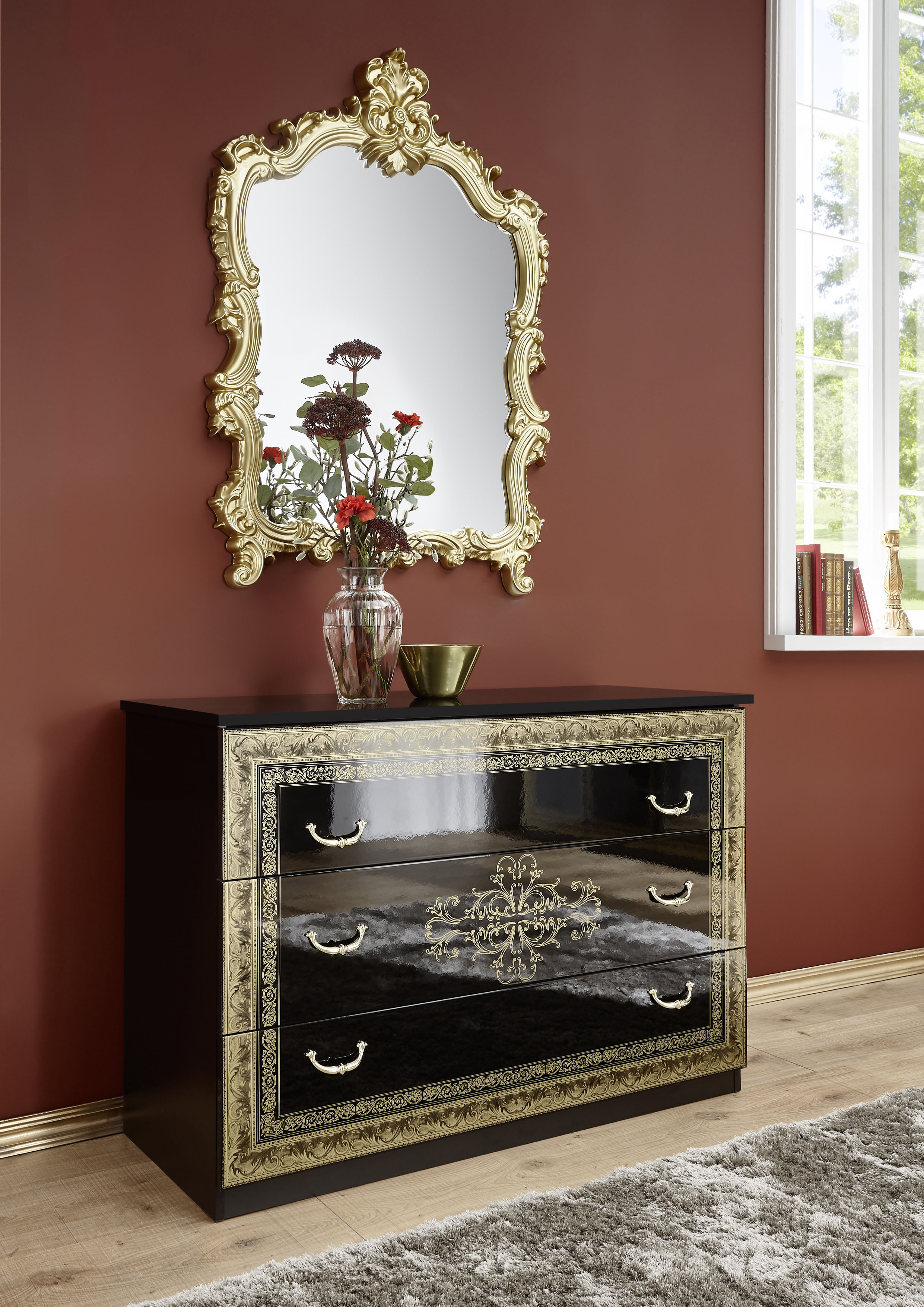 Schlafkontor Barockspiegel Eliza, im Barock-Stil goldfarben Barock-Spiegel Spiegel Garderoben