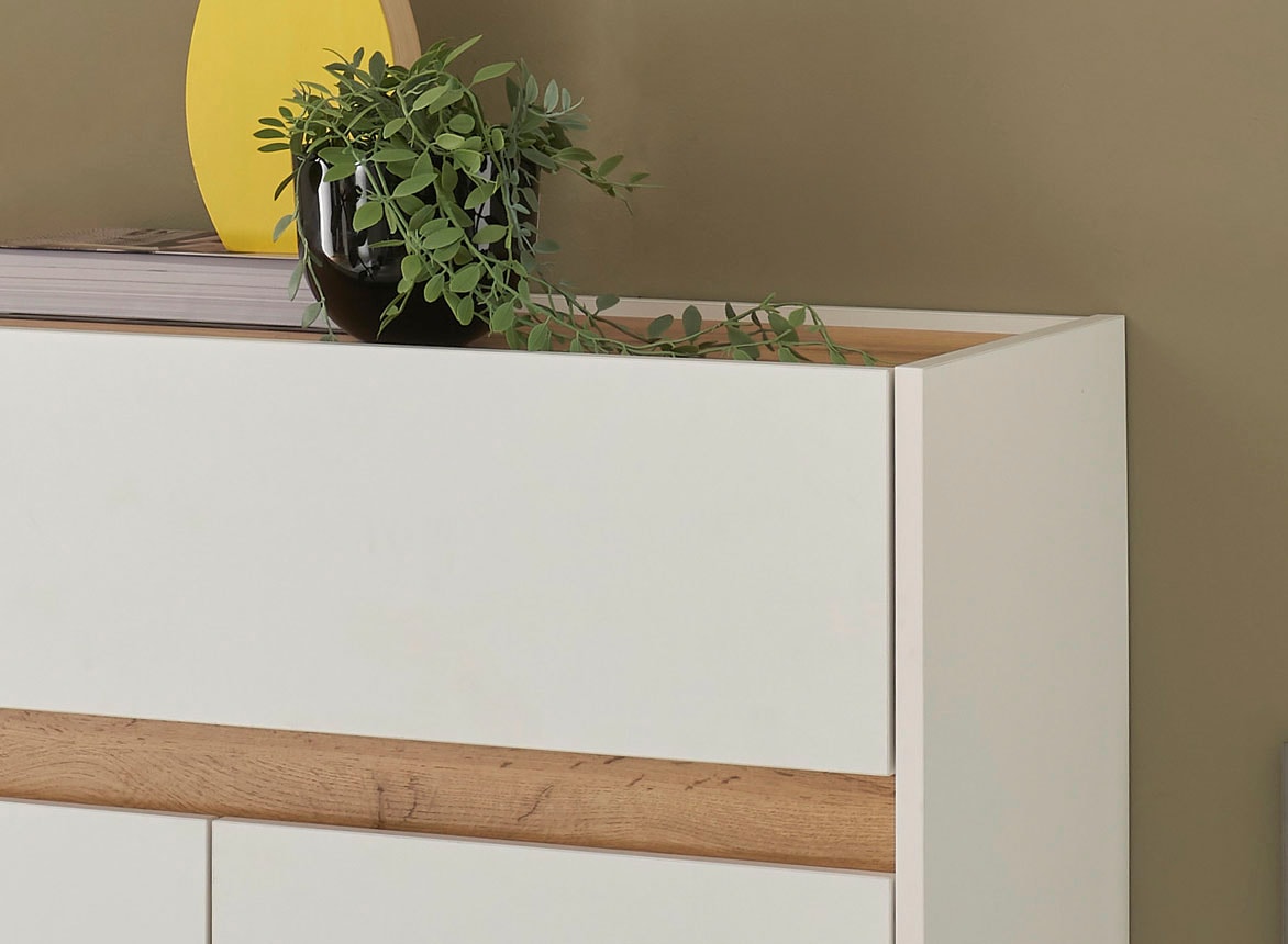 INOSIGN Schuhschrank »City/Giron, modernes Schuhregal, Schrank für 16 Schuhe, Schuhkommode«, eine Schublade und vier Schuhfächer, viel Stauraum, 93 cm breit