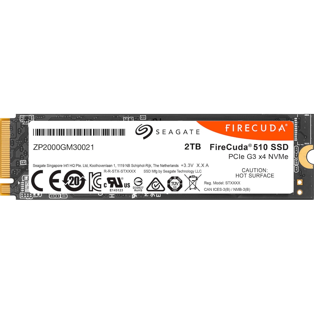 Seagate interne SSD »FireCuda 510«, Anschluss M.2 PCIe 3.0