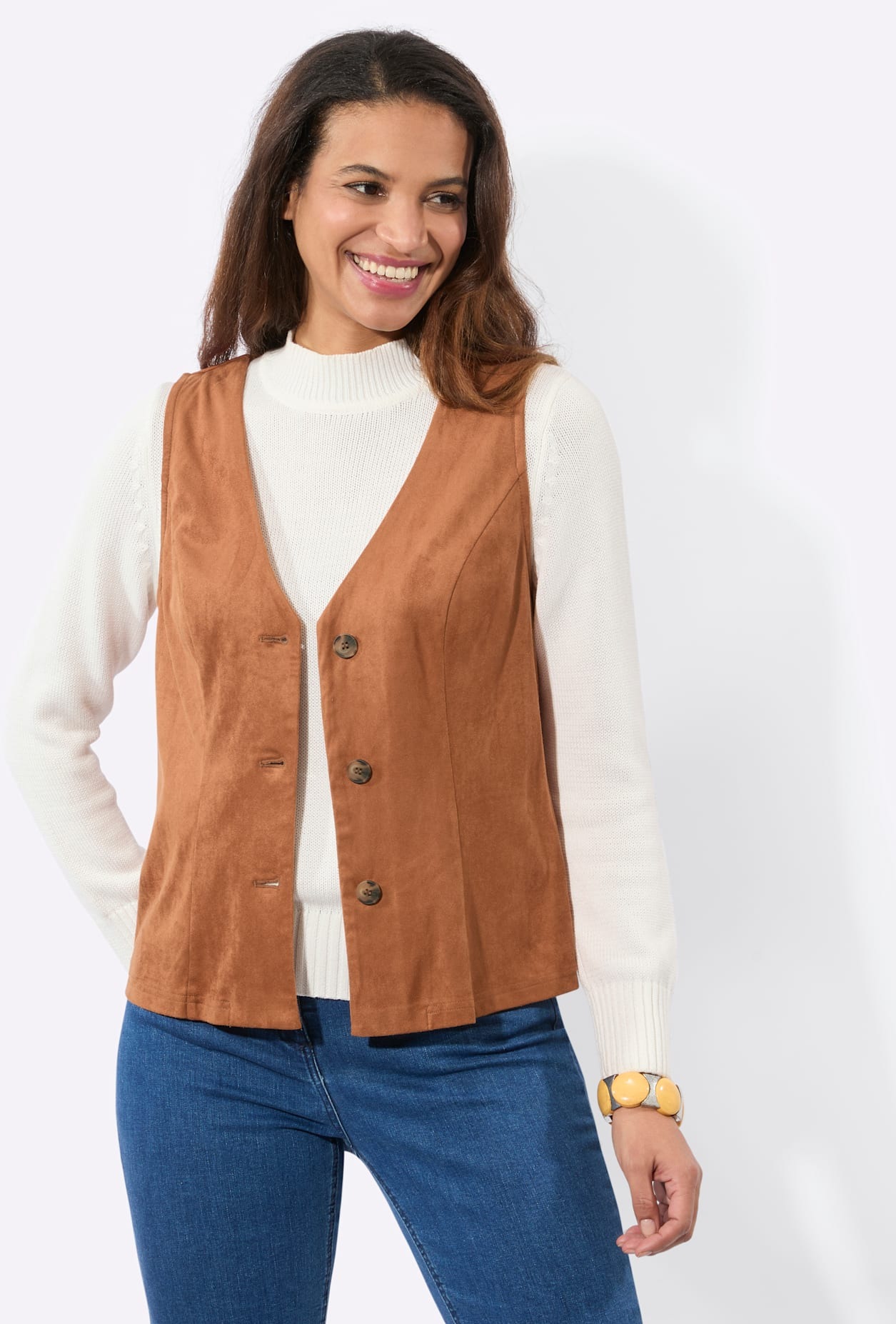 Casual Looks Lederimitatweste