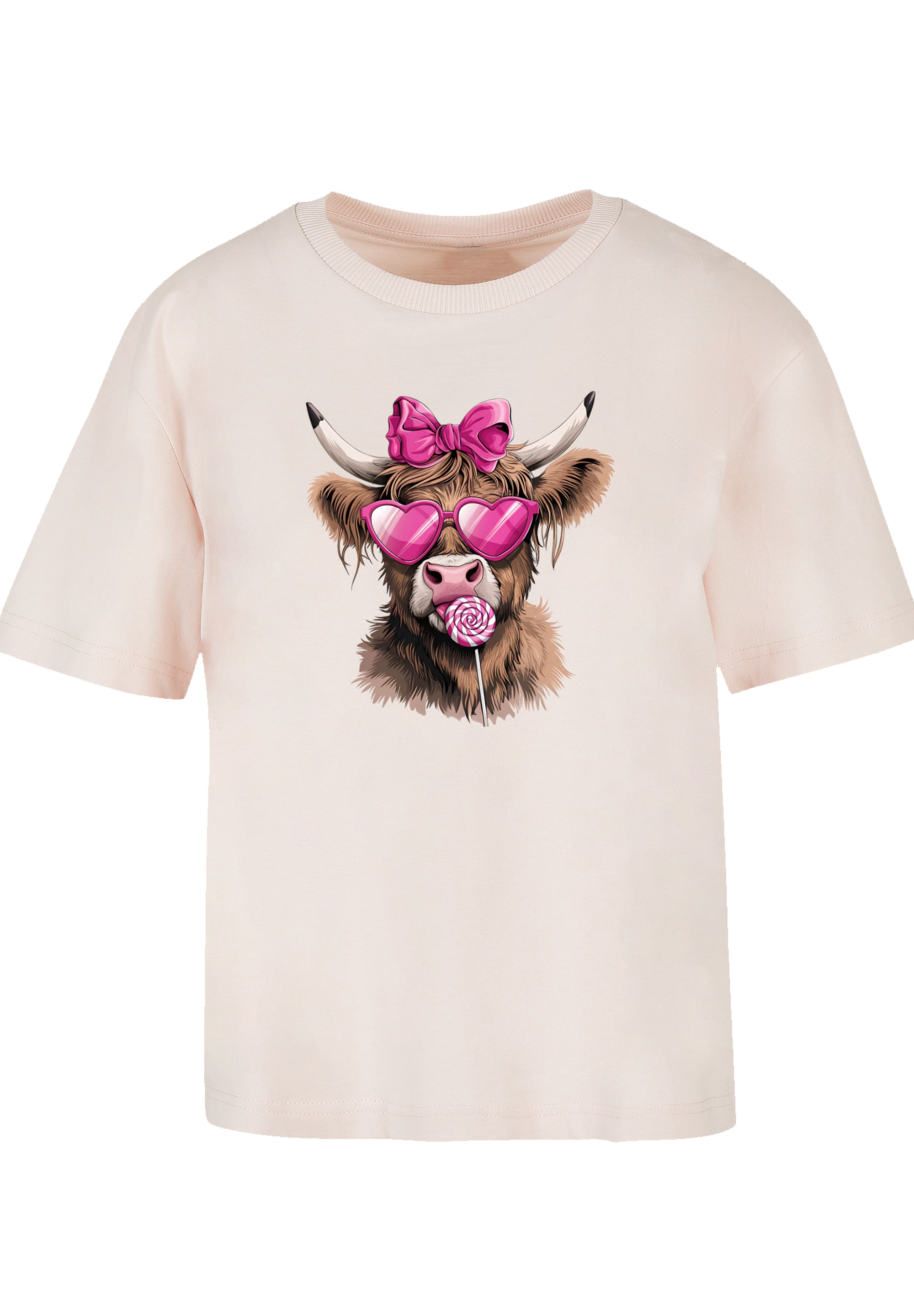 F4NT4STIC T-Shirt »Highland Cow Valentinstag Sonnenbrille« Premium Qualität