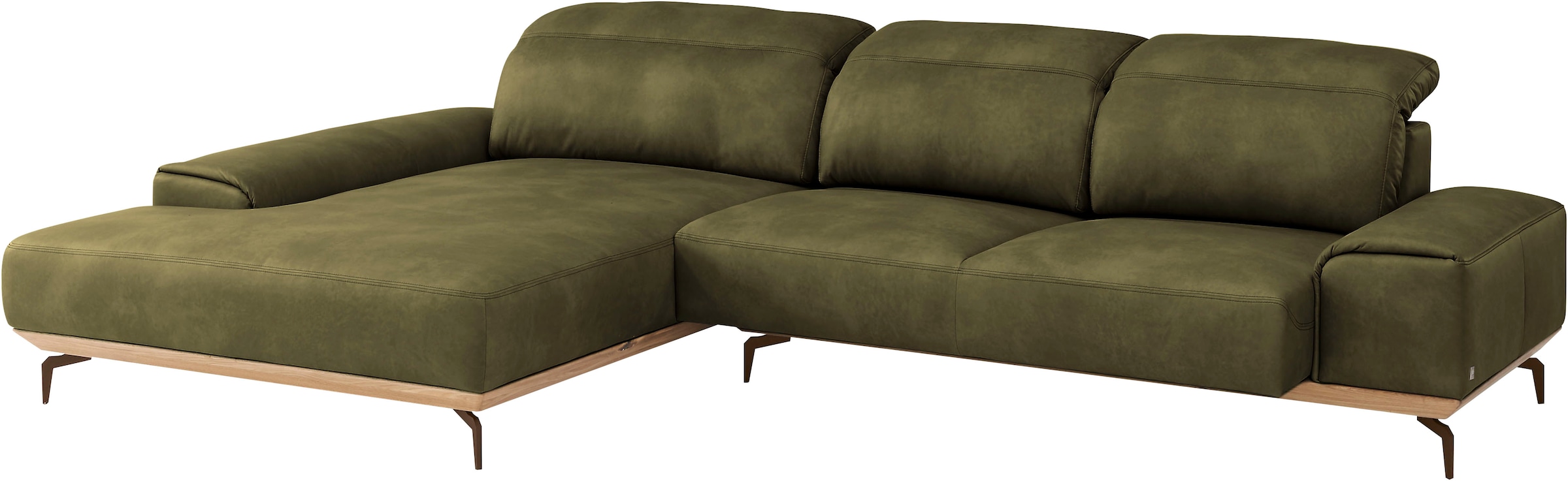 Musterring Wohnlandschaft »MR 2490«, Bronze-Fuß, Sitzhöhe 48cm, wahlweise mit Funktionen, Maße 342 x 207 cm