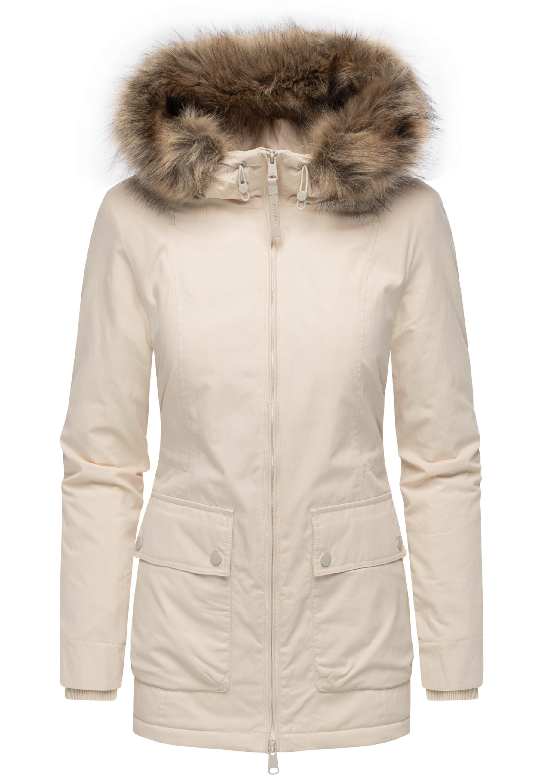 Ragwear Kurzmantel "Monadetta Warm" Kurzer Wintermantel mit Kunstfellbesatz günstig online kaufen
