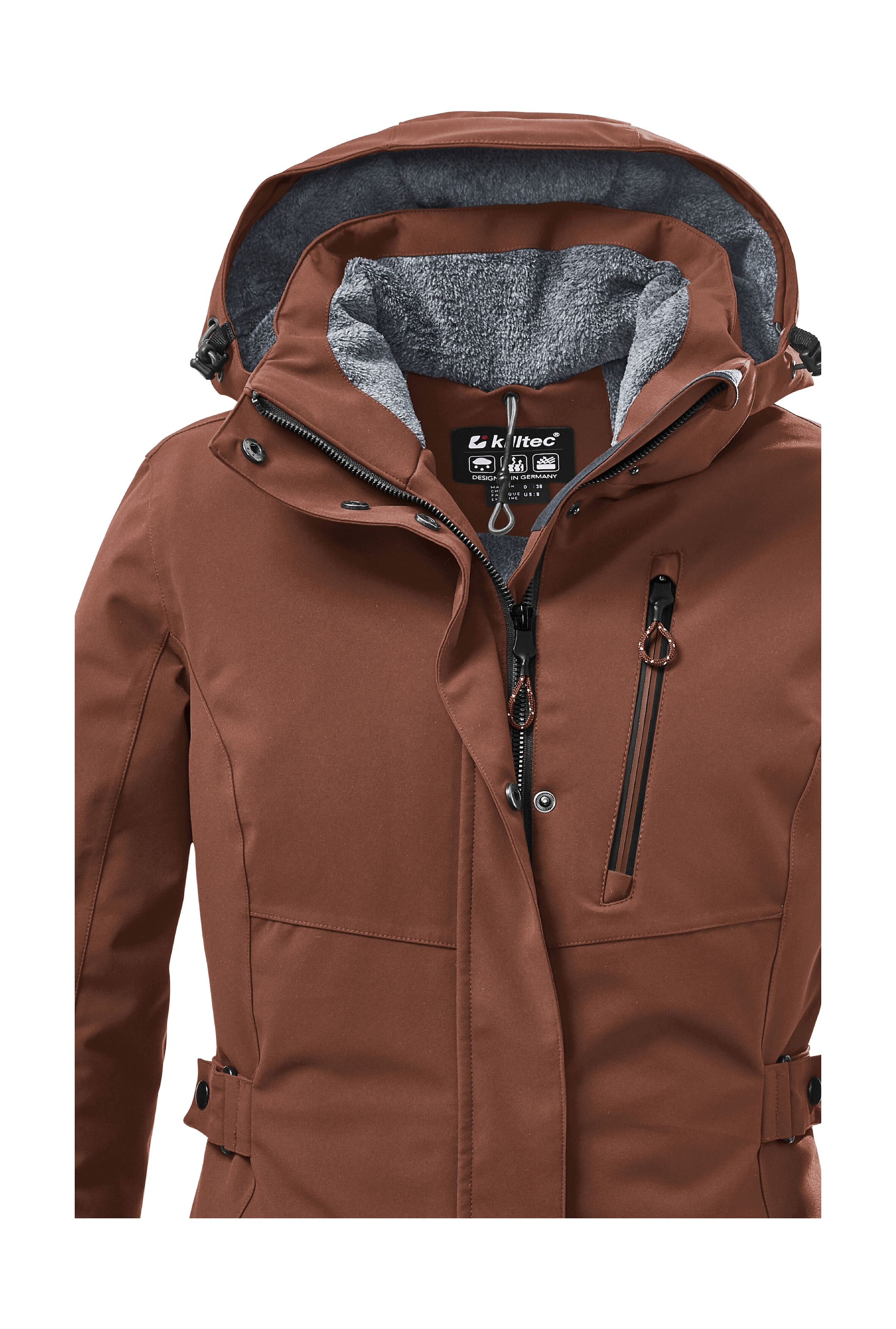 Killtec Parka »KOW 165 WMN PRK«, Wasser- und winddichter Parka mit Teddyfleece und abnehmbarer Kapuze