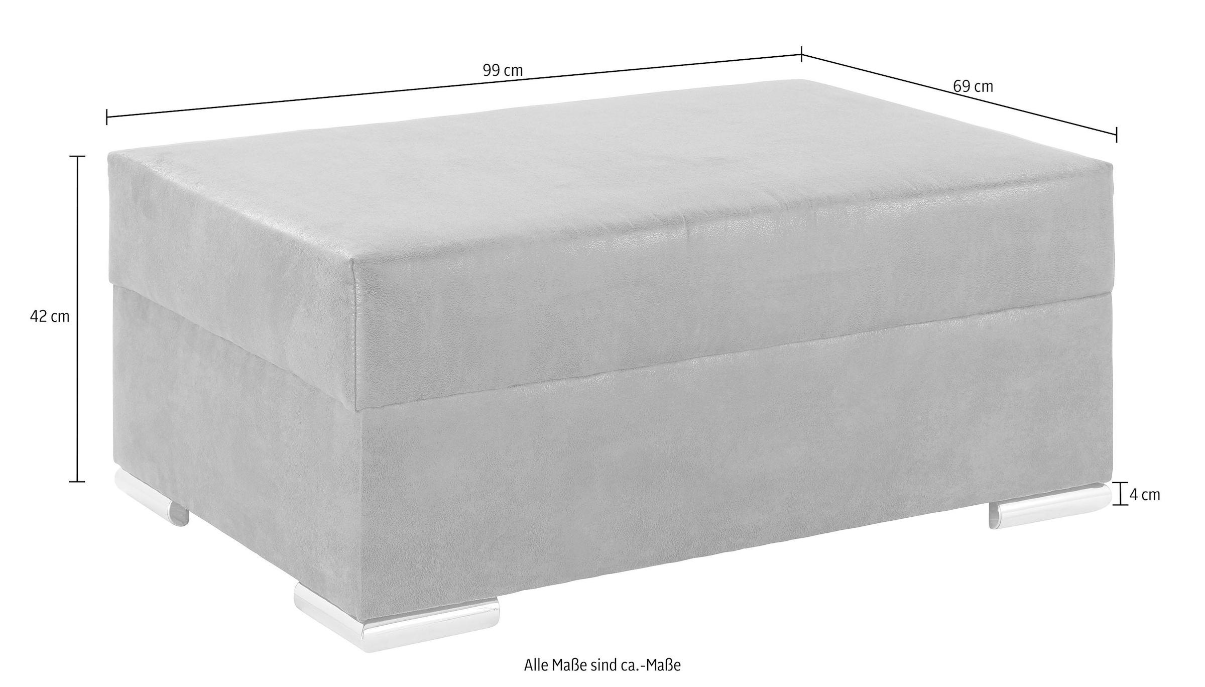 COLLECTION AB Hocker »John, B: 100 cm« optional Federkernpolsterung