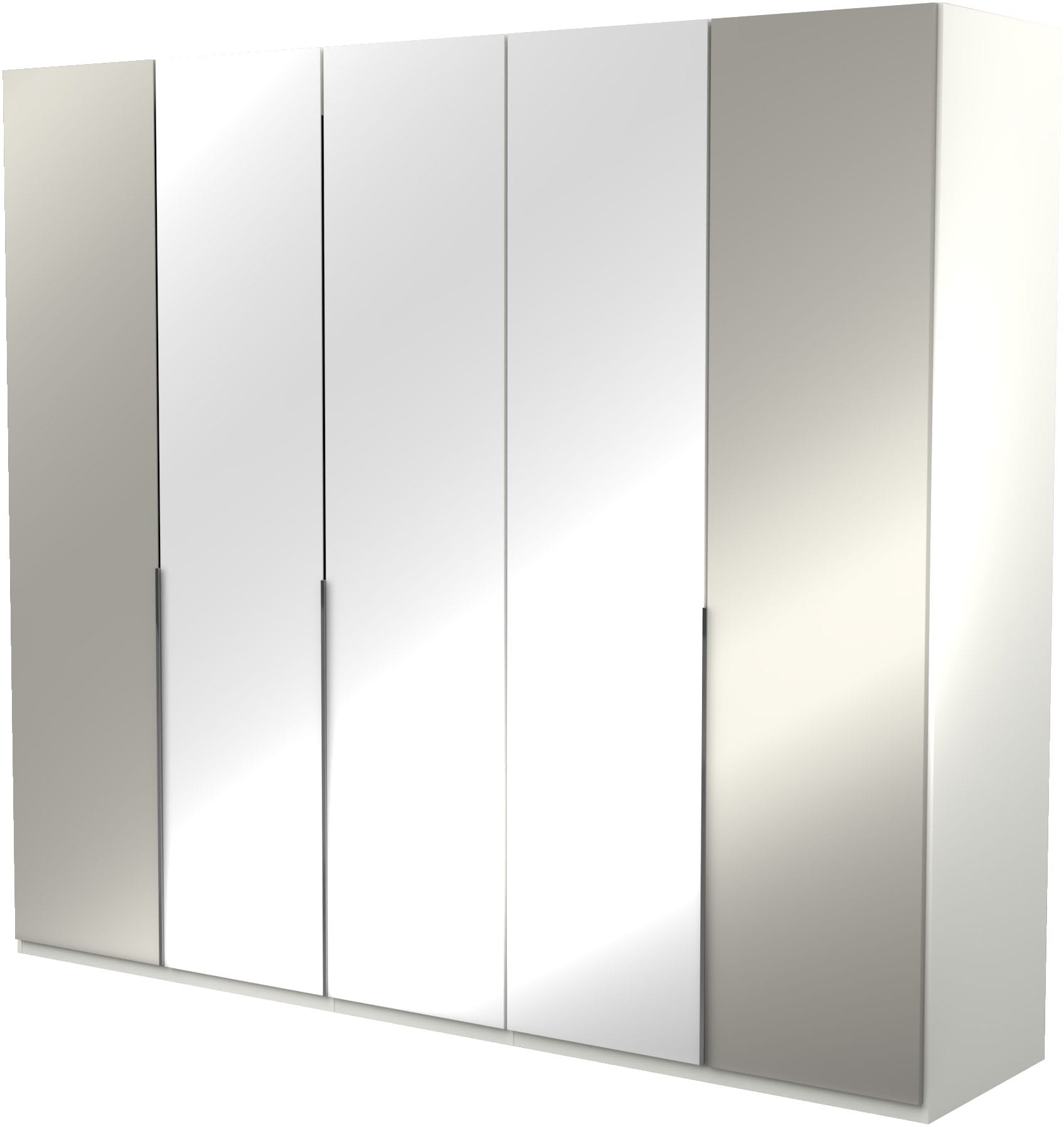 Musterring Kleiderschrank "San Diego, Kleiderschrank, Schrank, Garderobe, mit Glastüren" 1 Stk. tlg. 5-türig (gedämpft), 6 Böden, 3 Kleiderstangen, Chromgriffe