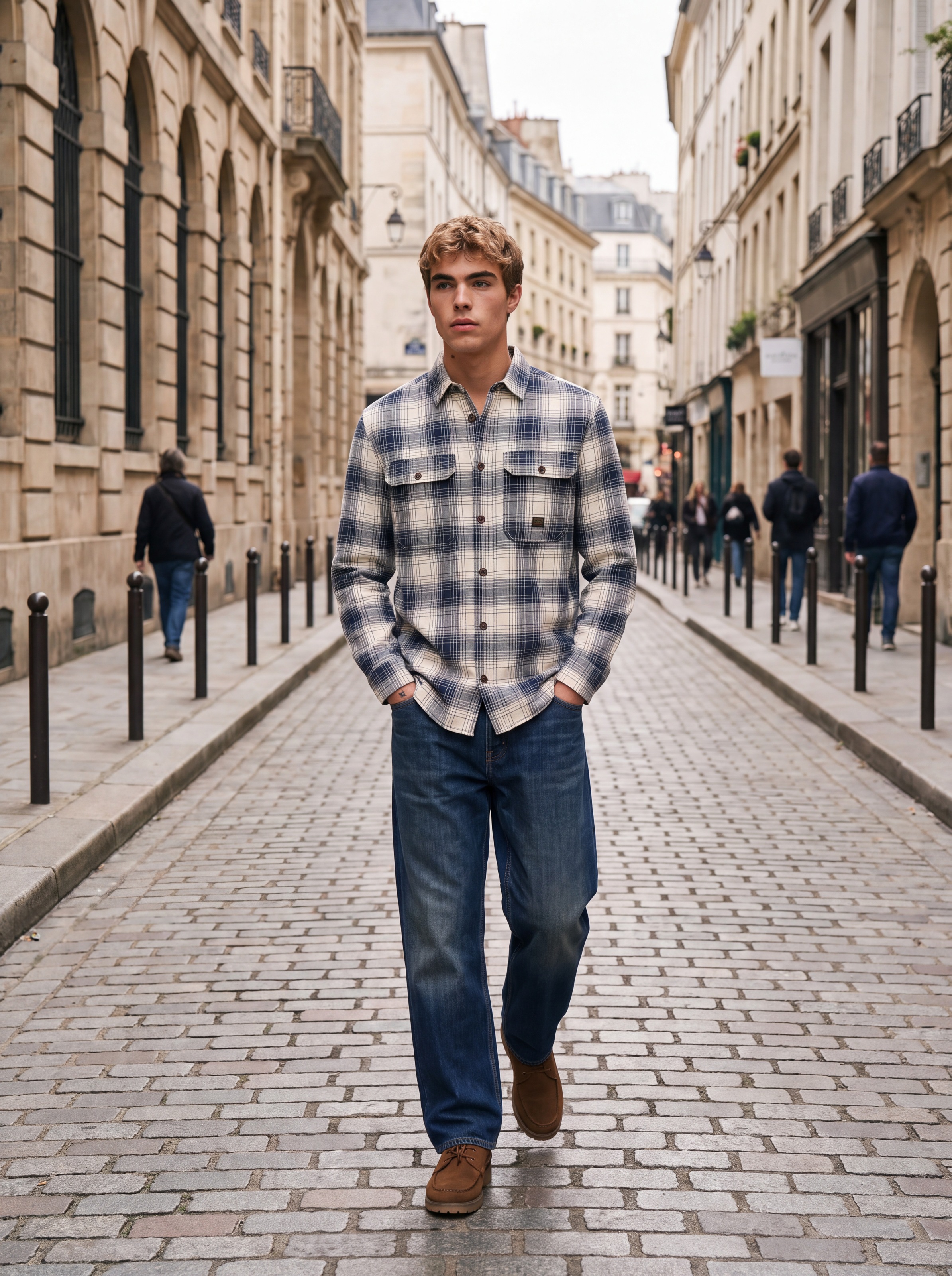 Jack & Jones Langarmhemd »JPRBLUIVY CHECK L/S OVERSHIRT SN« Baumwolle, normal geschnitten