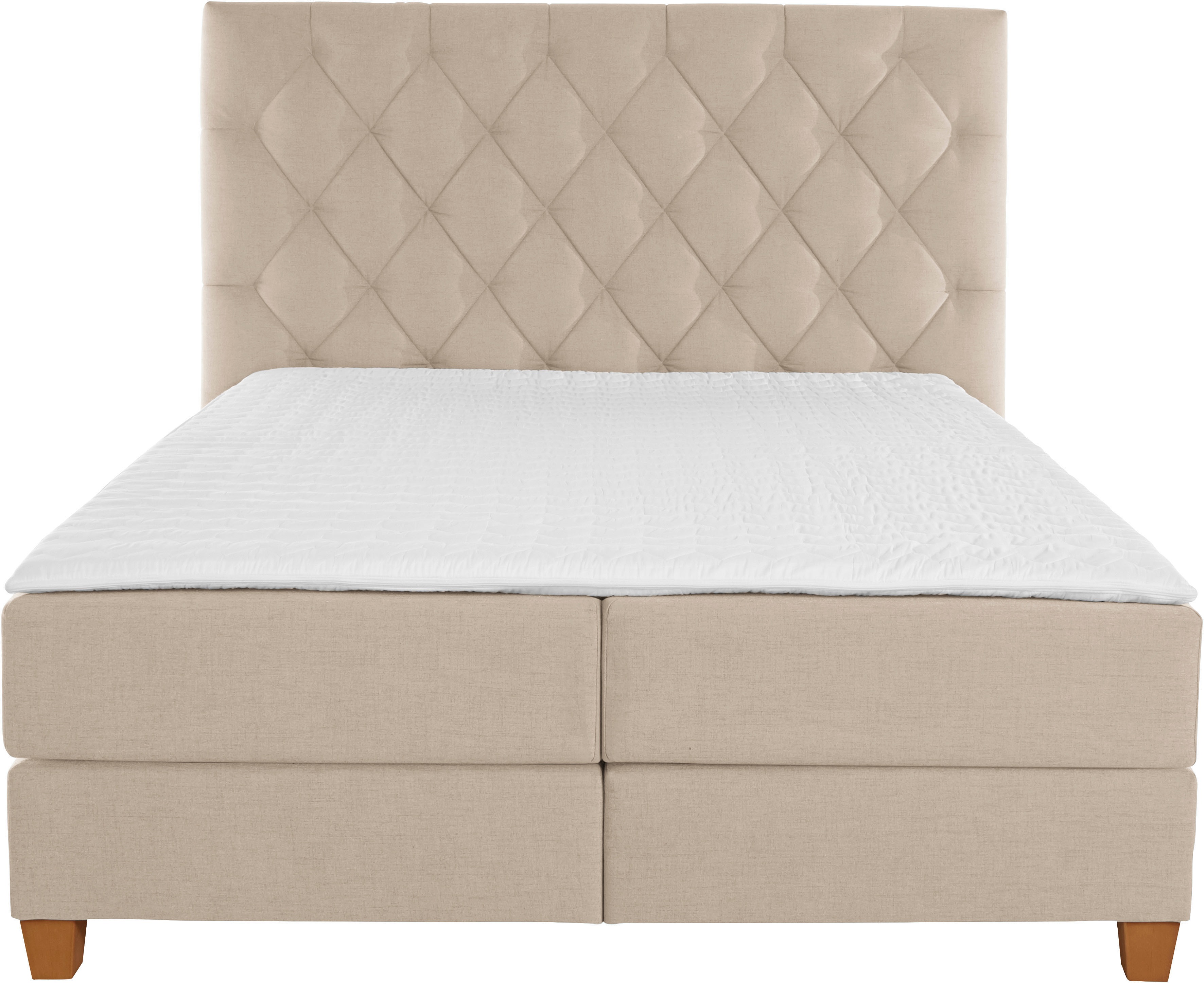 Thumbnail - Home affaire Boxspringbett "Harmones hoch" in 3 Breiten, Härtegrad auch im Mix mit je 1 Matratze in H2 und H3