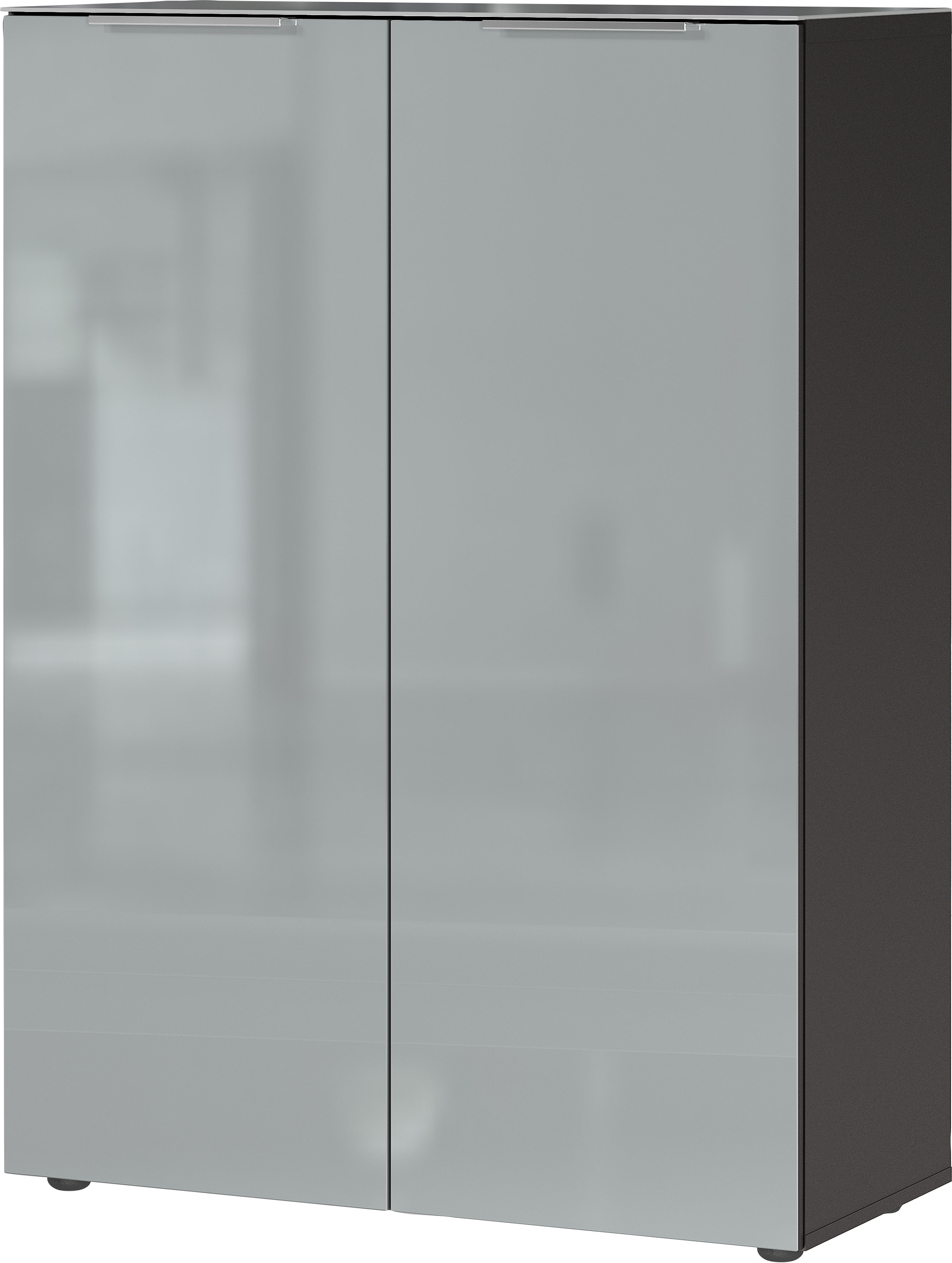 GERMANIA Schuhschrank "Oakland mit Glasfront" Breite: 87 cm, Türdämpfung, verstellbare Böden, Made in Germany