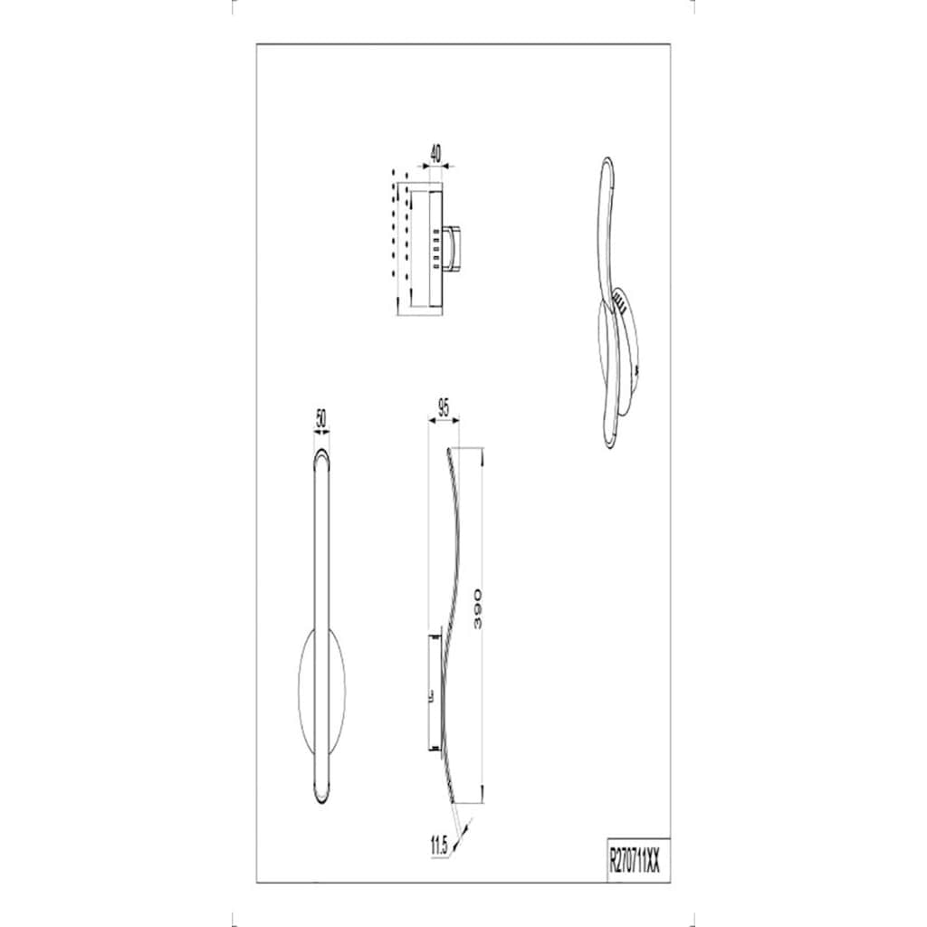 TRIO Leuchten LED Wandleuchte »Parma«, 1 flammig-flammig