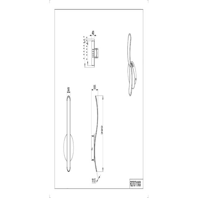 TRIO Leuchten LED Wandleuchte »Parma«, 1 flammig-flammig, Wandlampe mit  indirekter Beleuchtung, neutralweiß 4000K, 11W dimmbar | BAUR