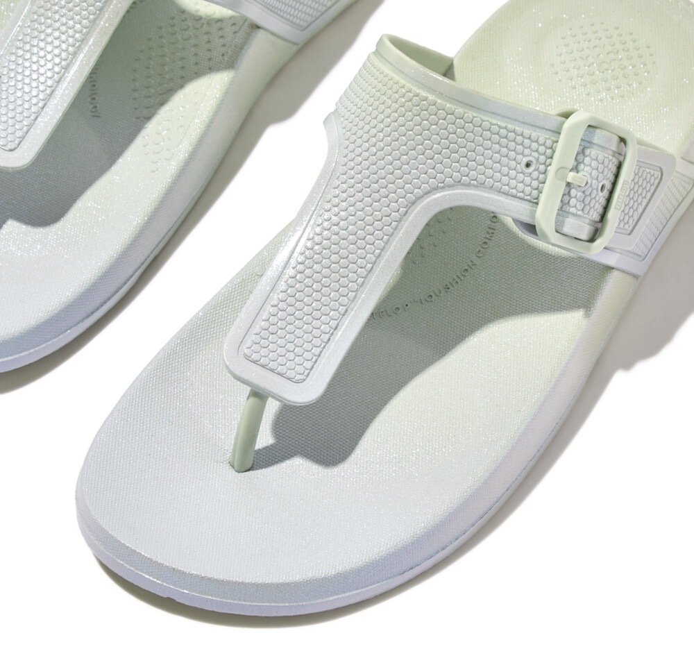 Fitflop Zehentrenner "IQUSHION IRIDESCENT ADJUSTABLE BUCKLE", Keilabsatz, S günstig online kaufen