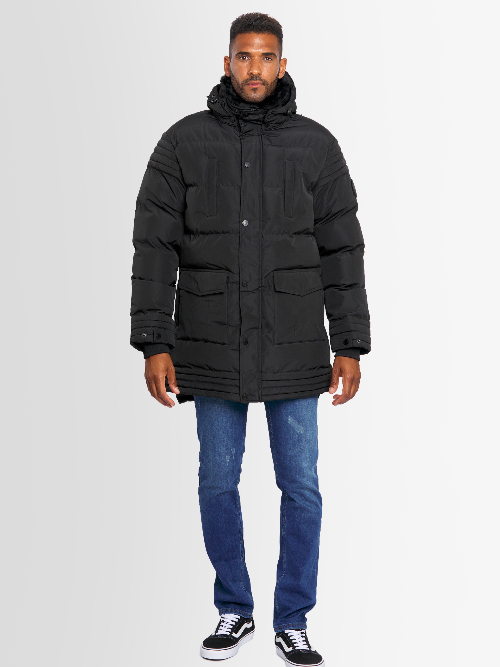 Alessandro Salvarini Winterjacke »ASVenico«, mit Teddyfelleinsatz
