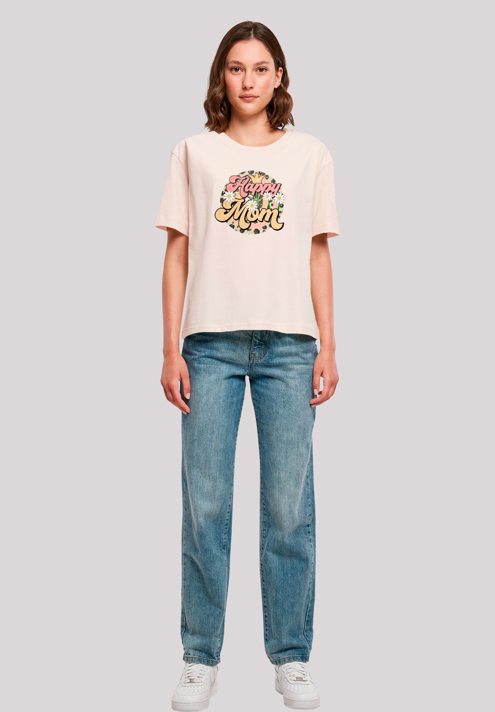 F4NT4STIC T-Shirt »Mothers Day Floral Design Happy Mom«, Premium Qualität
