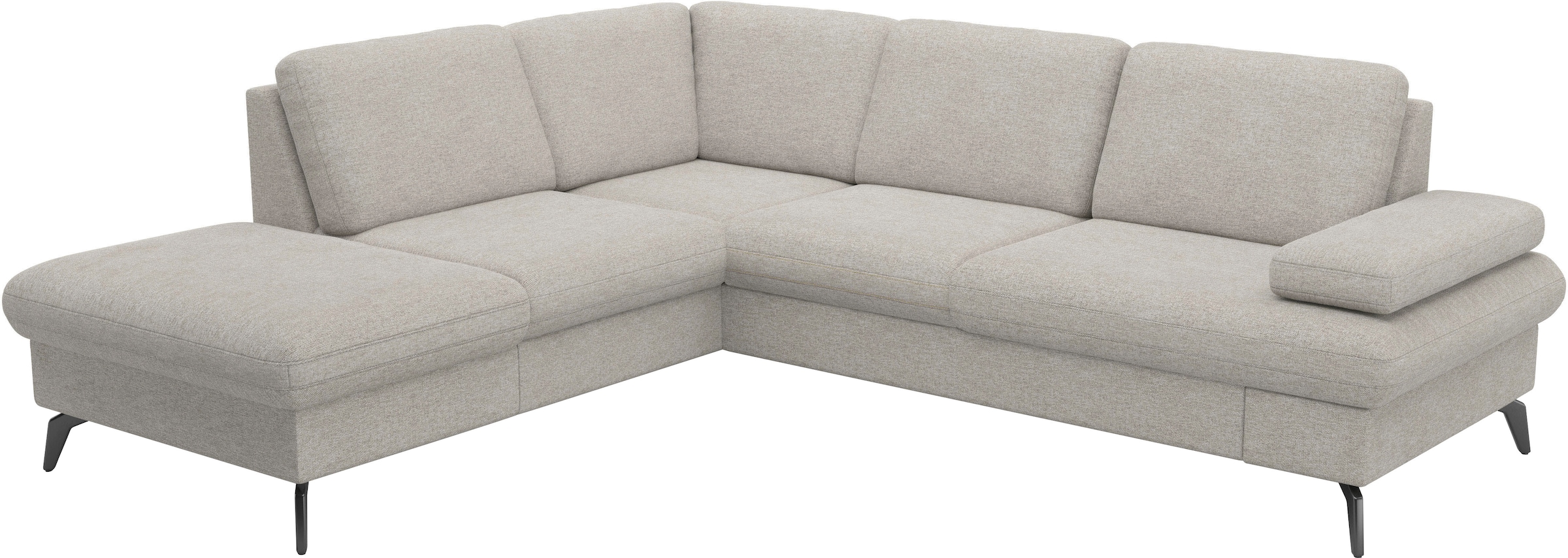 sit&more Ecksofa »Morris Jubi L-Form«, inkl. Armteilfunktion und 1 Zierkissen, wahlweise mit Bettfunktion