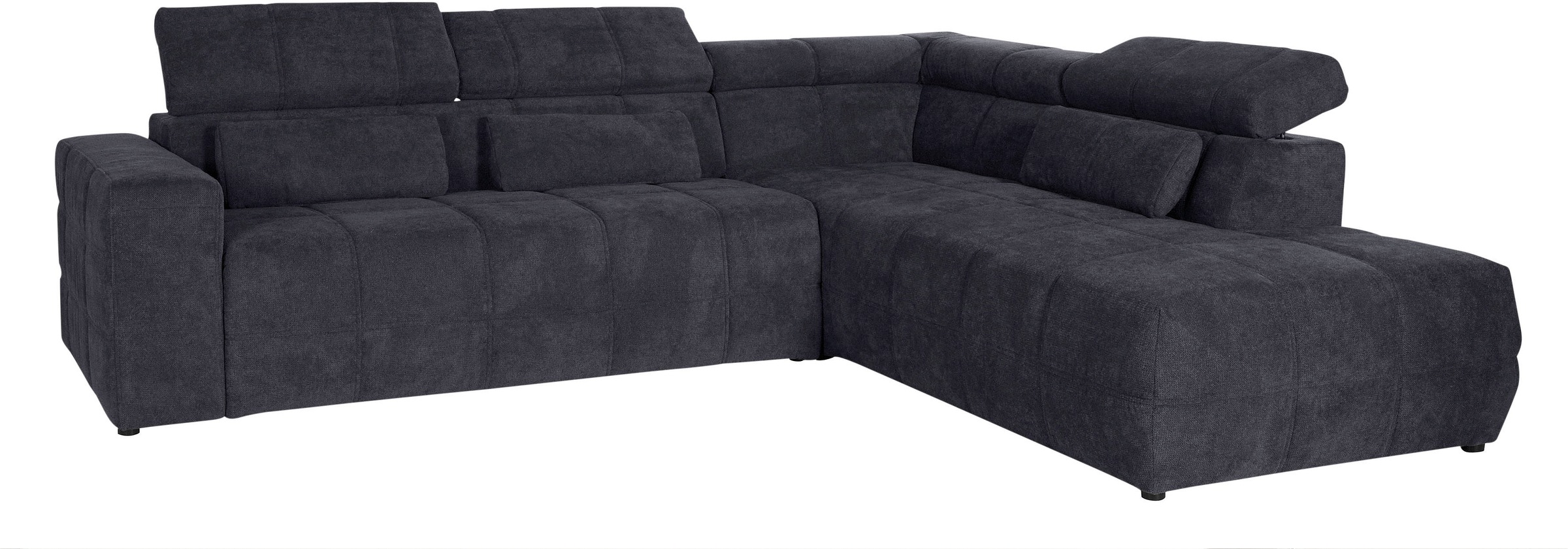 DOMO collection Ecksofa »Brandon L-Form, auch in Leder«, inklusive Kopfteilverstellung, wahlweise mit Sitztiefenverstellung