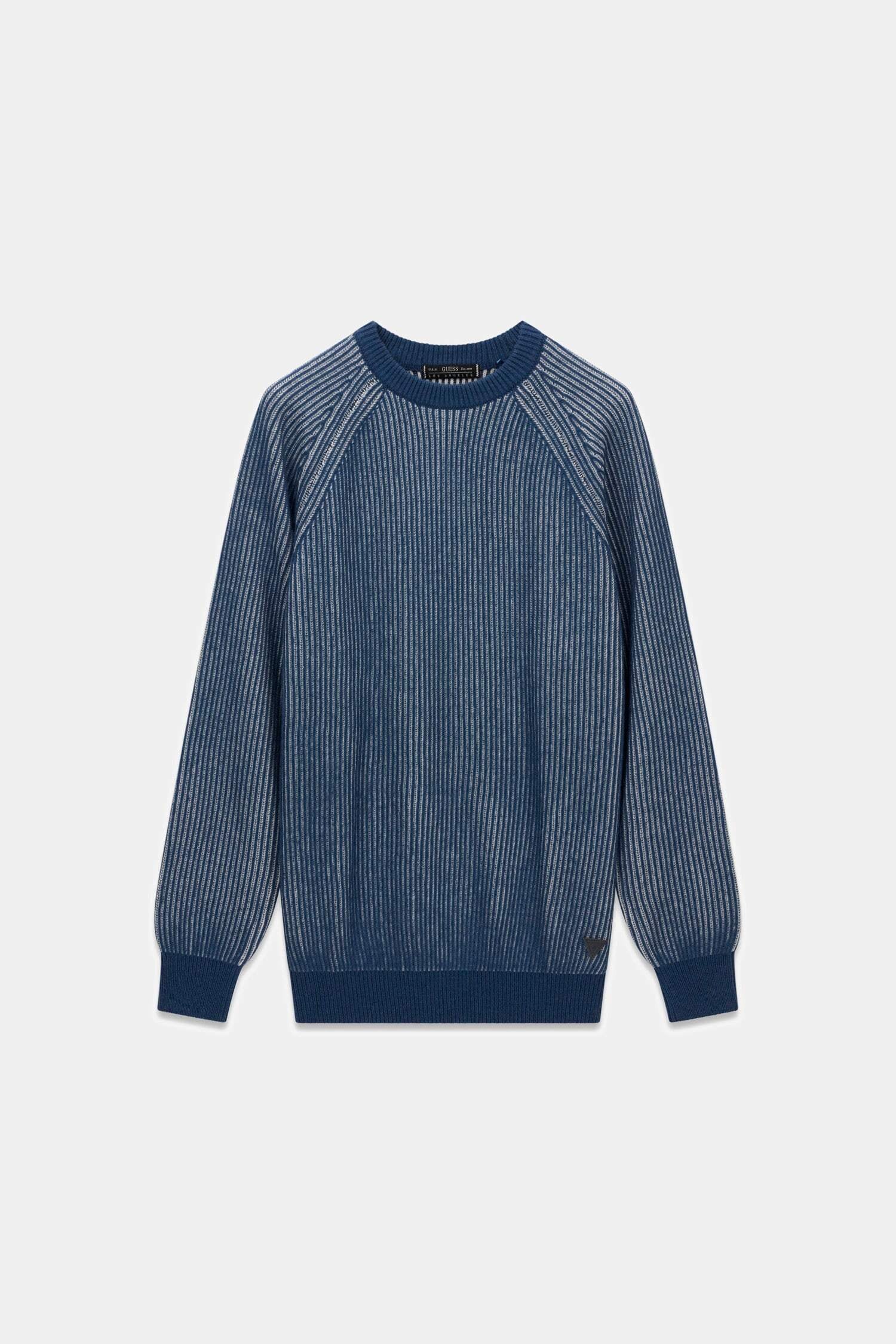 Guess Strickpullover »NIRO VANISÃˆ STRIPES« mit Wolle, Rundhalsausschnitt, Regular Fit