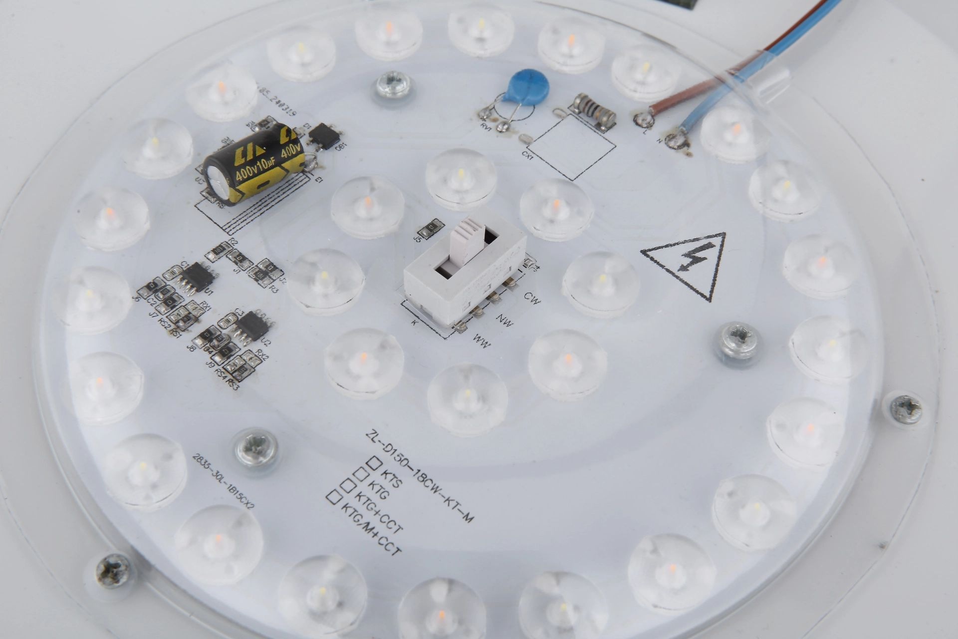 GLOBO LIGHTING LED Deckenleuchte »BRUNO«, Leuchtmittel LED-Modul | LED fest integriert, Deckenlampe, Schiebeschalter für Helligkeit 10%-50%-100%, ø36cm