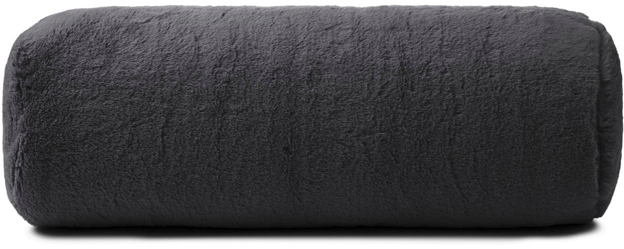 Nackenrolle GÖZZE, B:60cm H:19cm L:20cmanthrazit, Polyester, Funktionskissen, "Uni Flausch Kissenrolle LaPit"